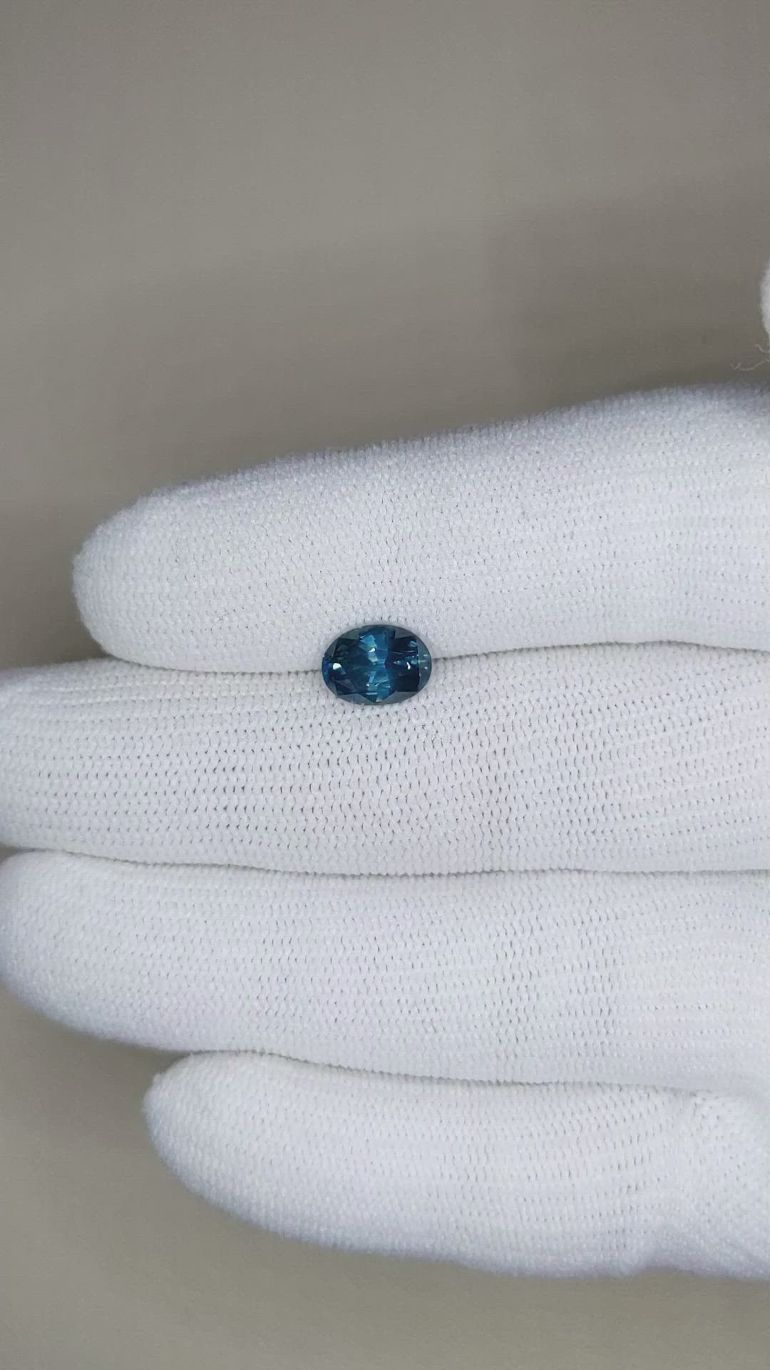 1.94 Ct. Greenish Blue Sapphire from Ceylon (Sri Lanka) Size Video