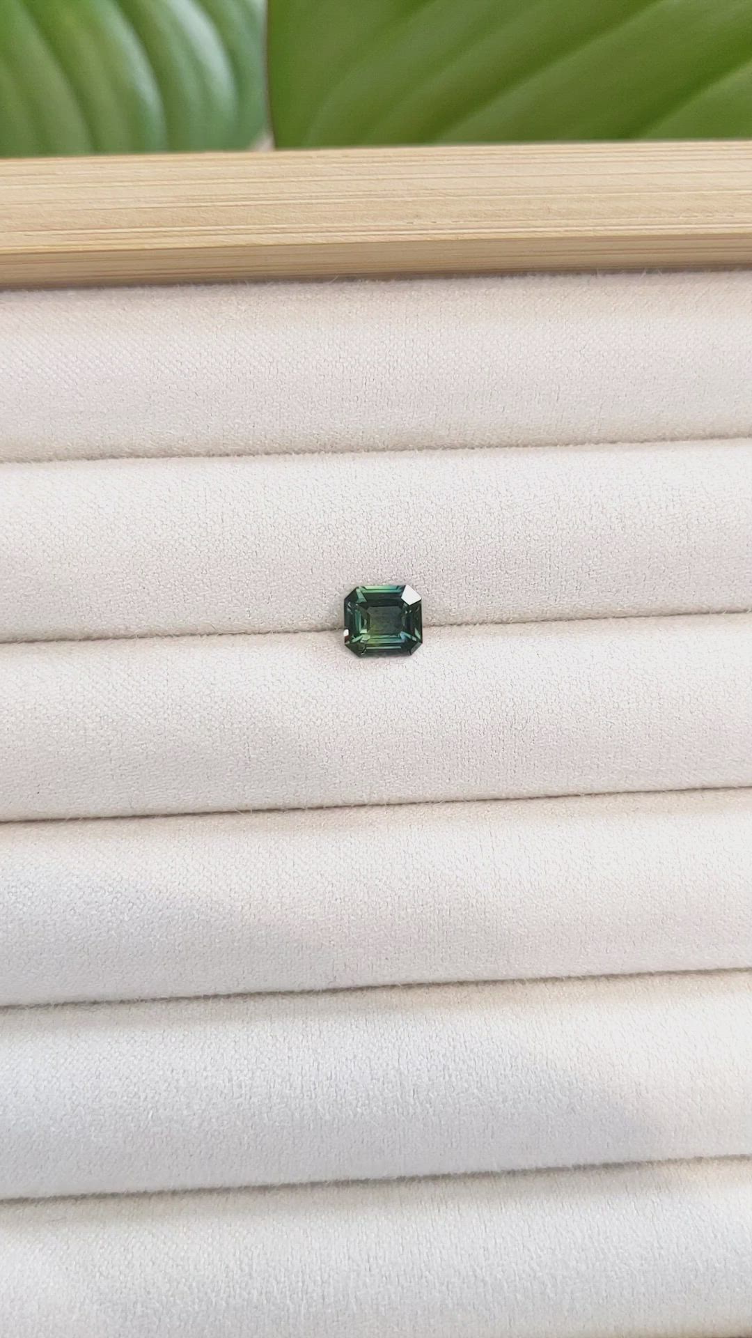 1.49 Ct. Bluish Green Sapphire from Ceylon (Sri Lanka) Size Video