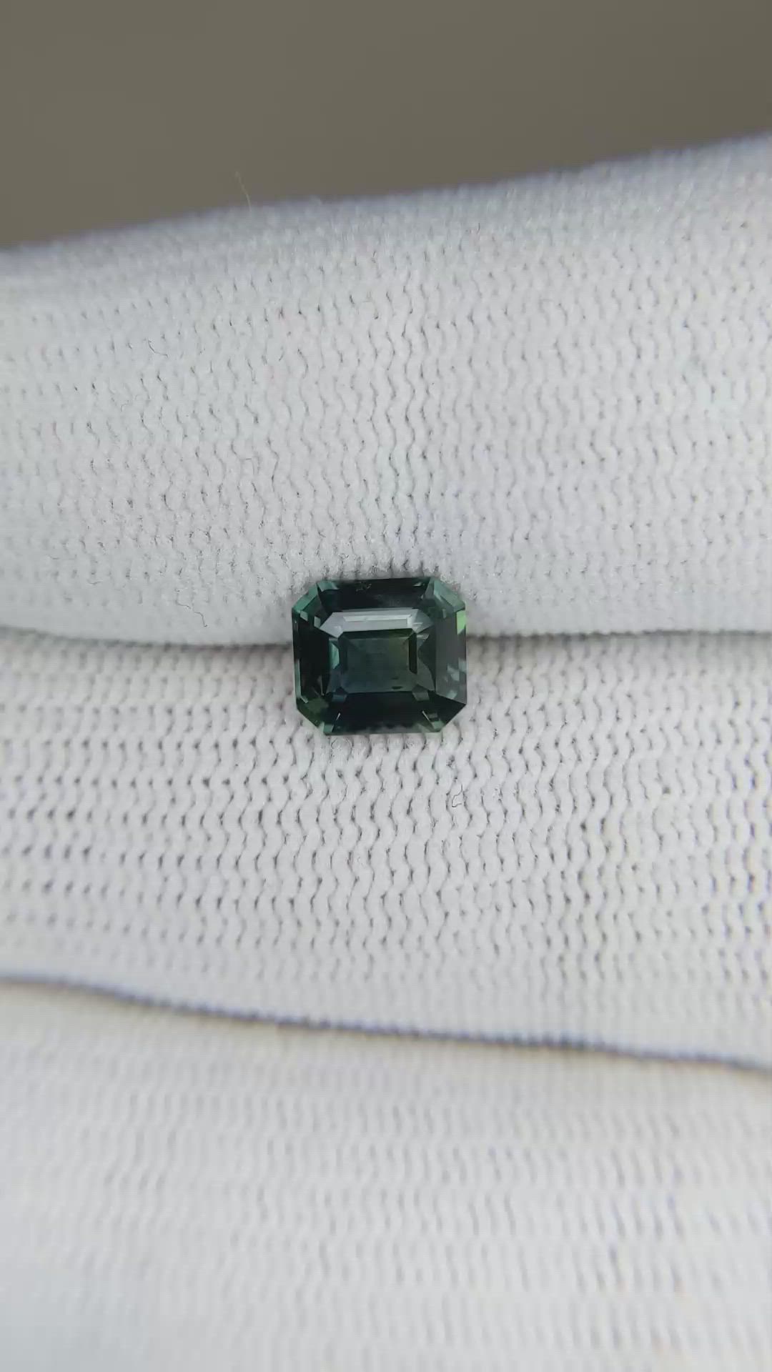 1.49 Ct. Bluish Green Sapphire from Ceylon (Sri Lanka) Size Video