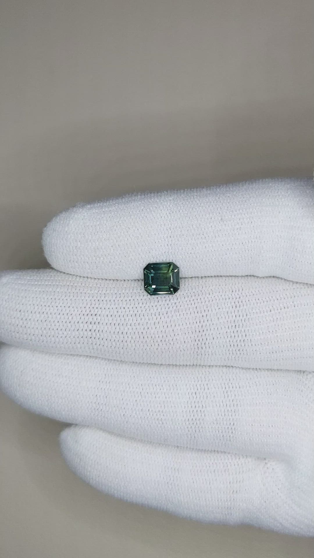 1.49 Ct. Bluish Green Sapphire from Ceylon (Sri Lanka) Size Video