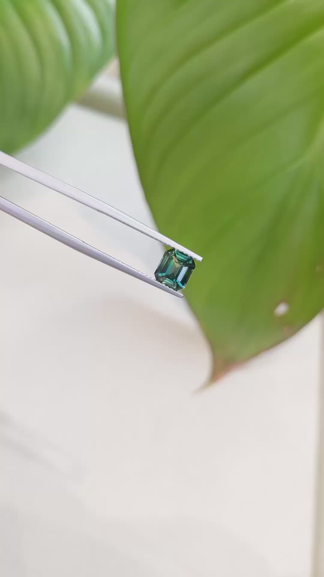 1.49 Ct. Bluish Green Sapphire from Ceylon (Sri Lanka) Size Video