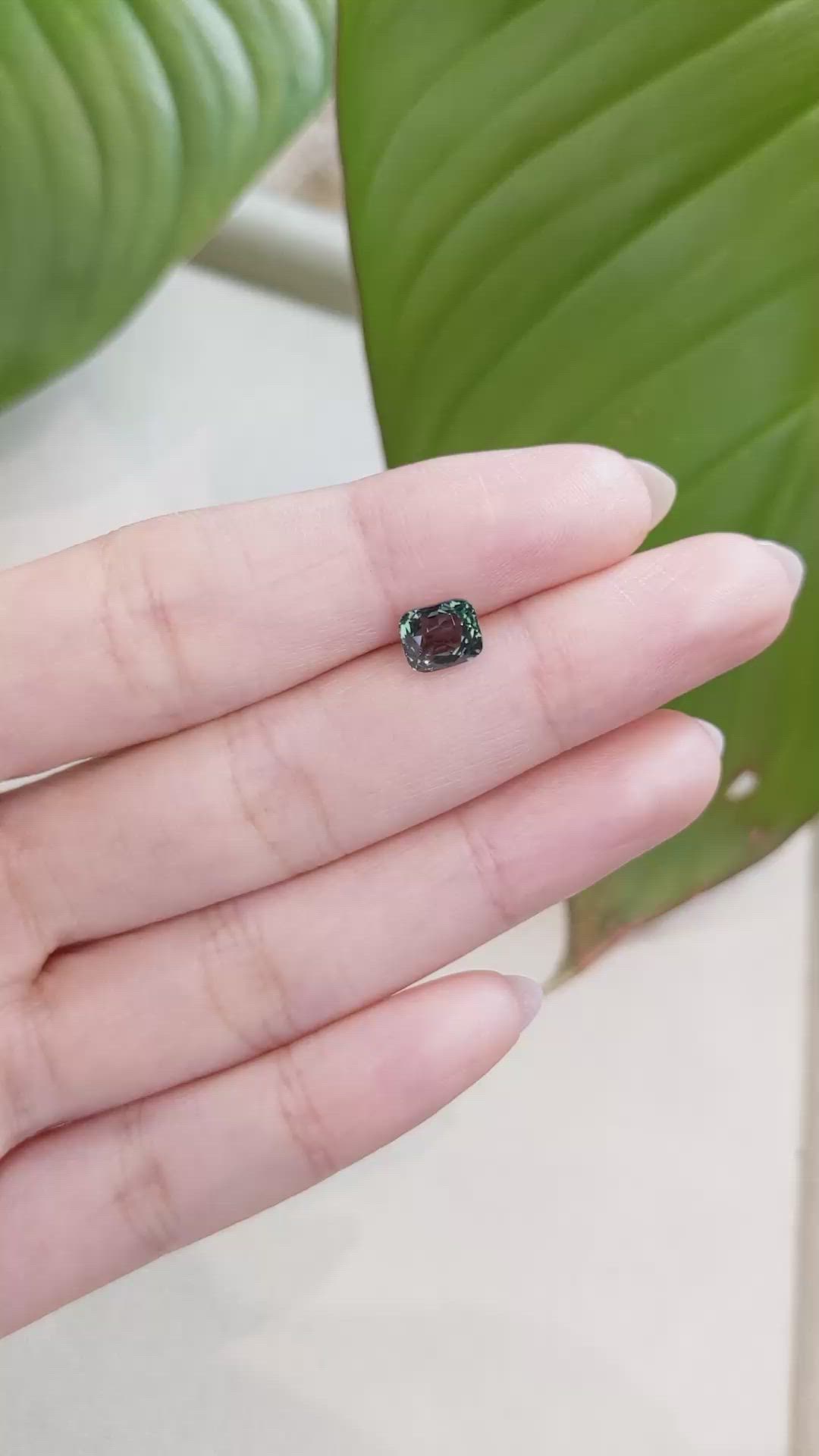 2.01 Ct. Bluish Green Sapphire from Ceylon (Sri Lanka) Size Video