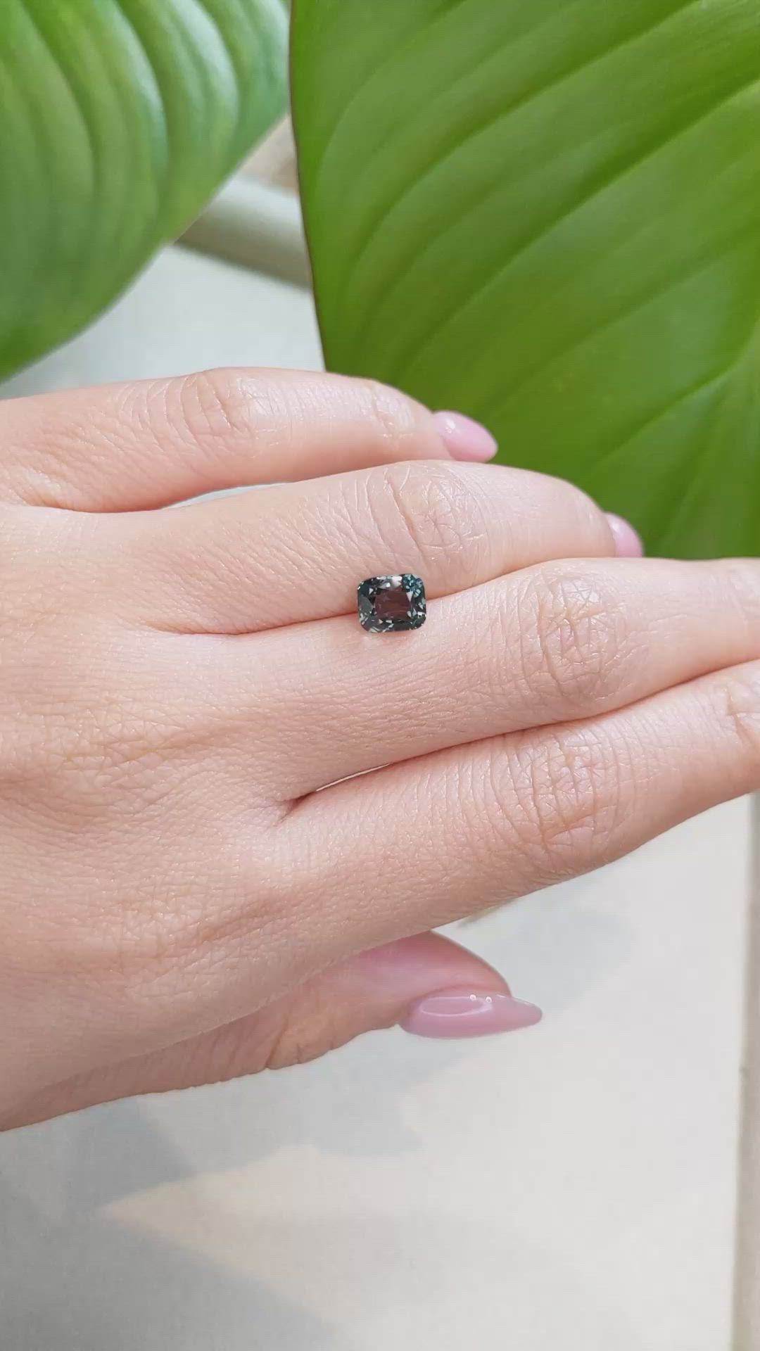 2.01 Ct. Bluish Green Sapphire from Ceylon (Sri Lanka) Size Video