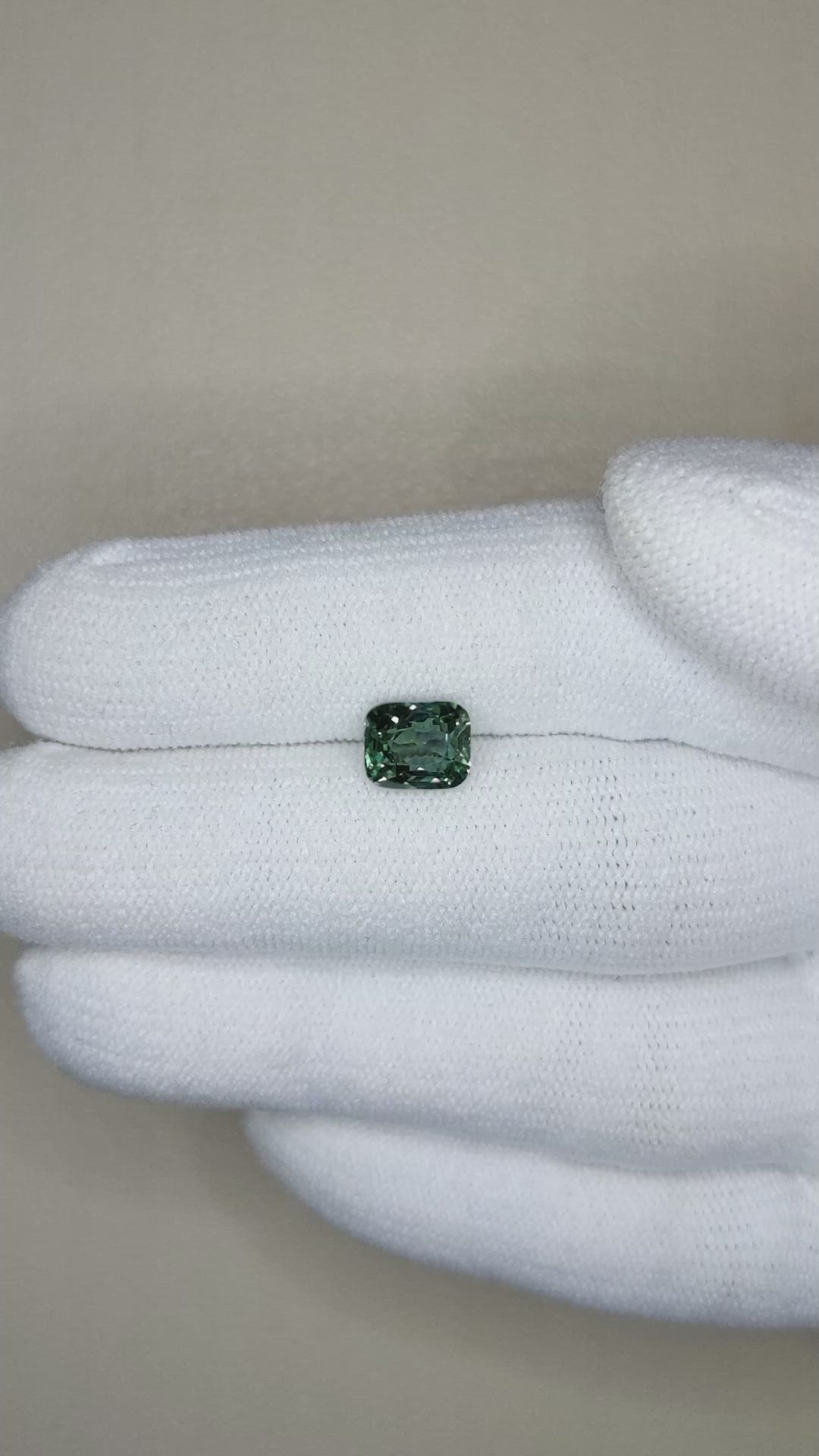 2.01 Ct. Bluish Green Sapphire from Ceylon (Sri Lanka) Size Video