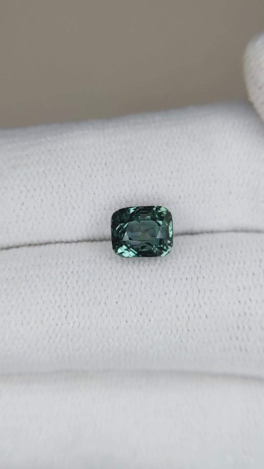 2.01 Ct. Bluish Green Sapphire from Ceylon (Sri Lanka) Size Video