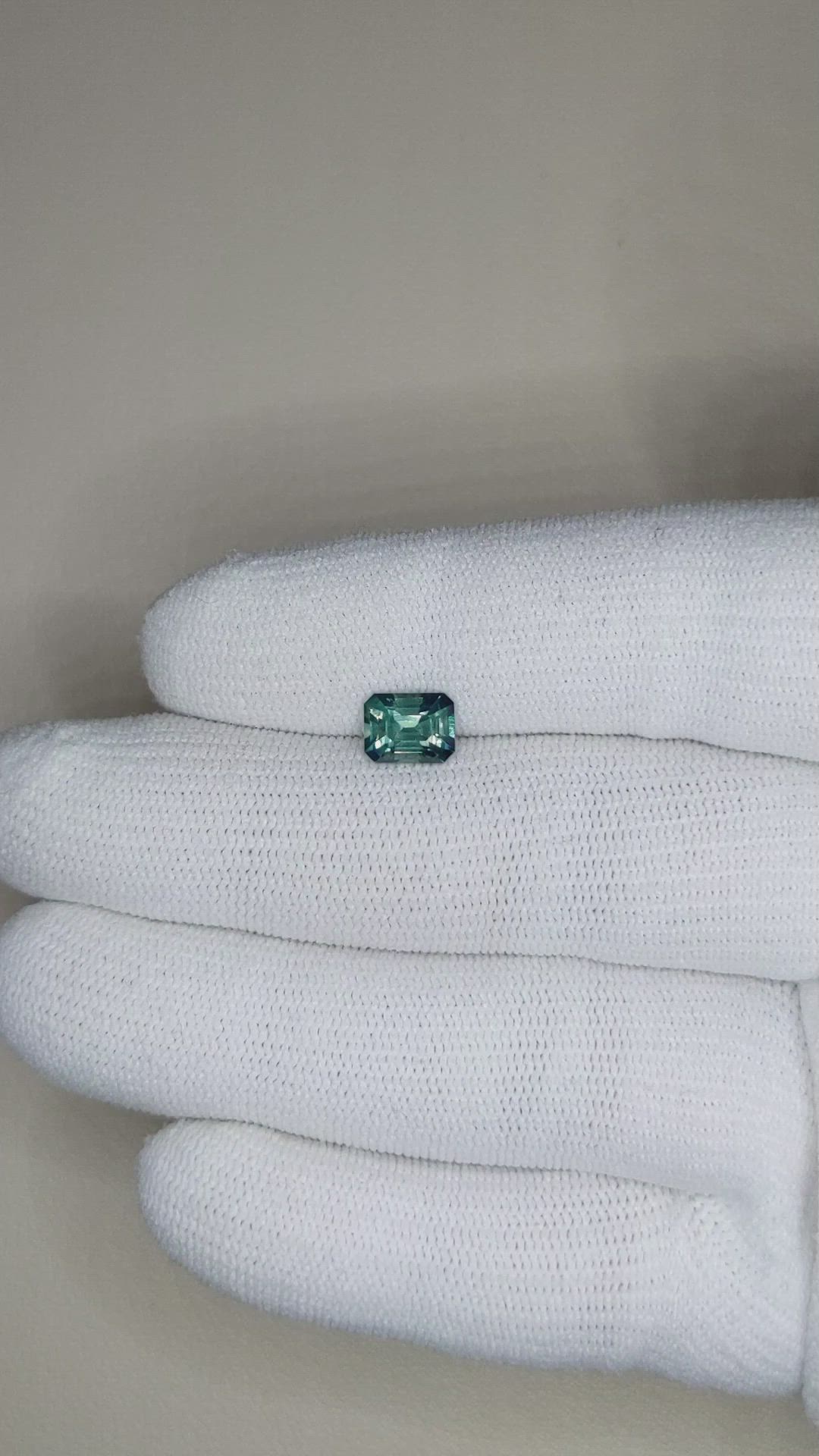 1.58 Ct. Bluish Green Sapphire from Ceylon (Sri Lanka) Size Video
