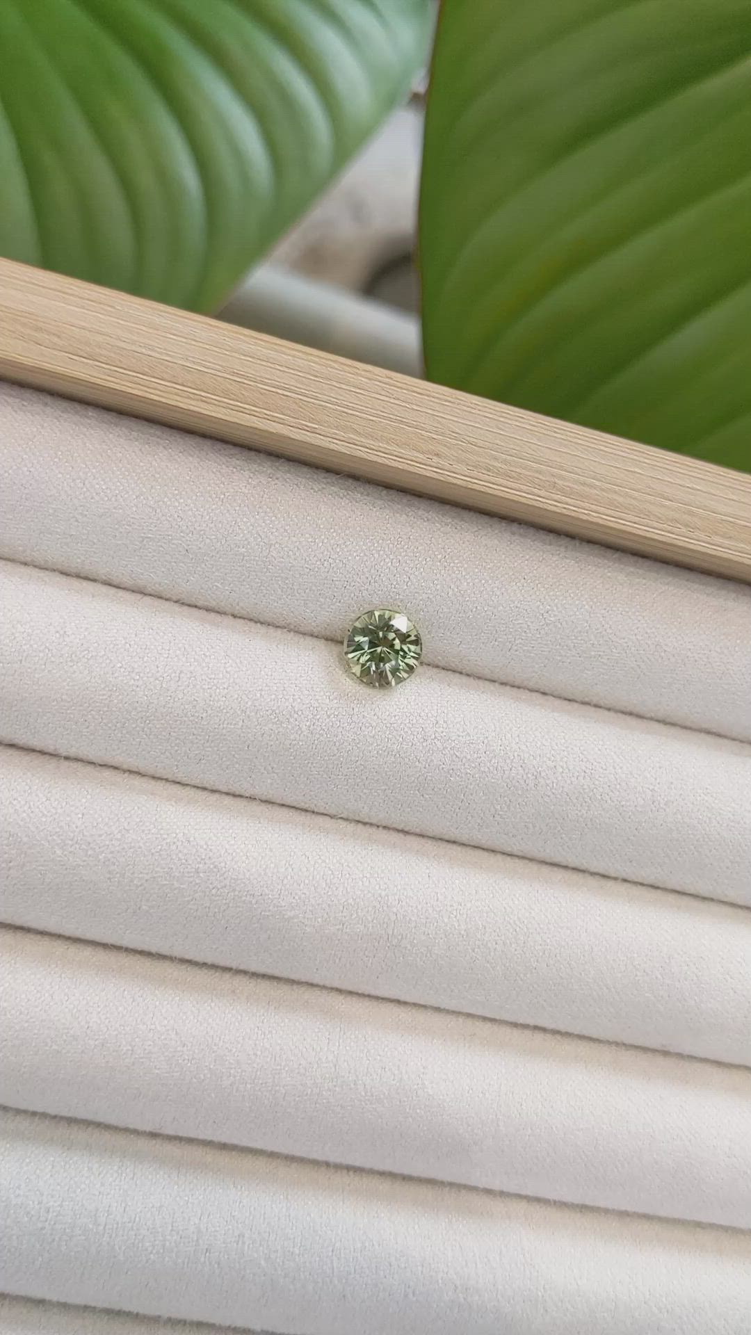 2.15 Ct. Yellowish Green Sapphire from Ceylon (Sri Lanka) Size Video