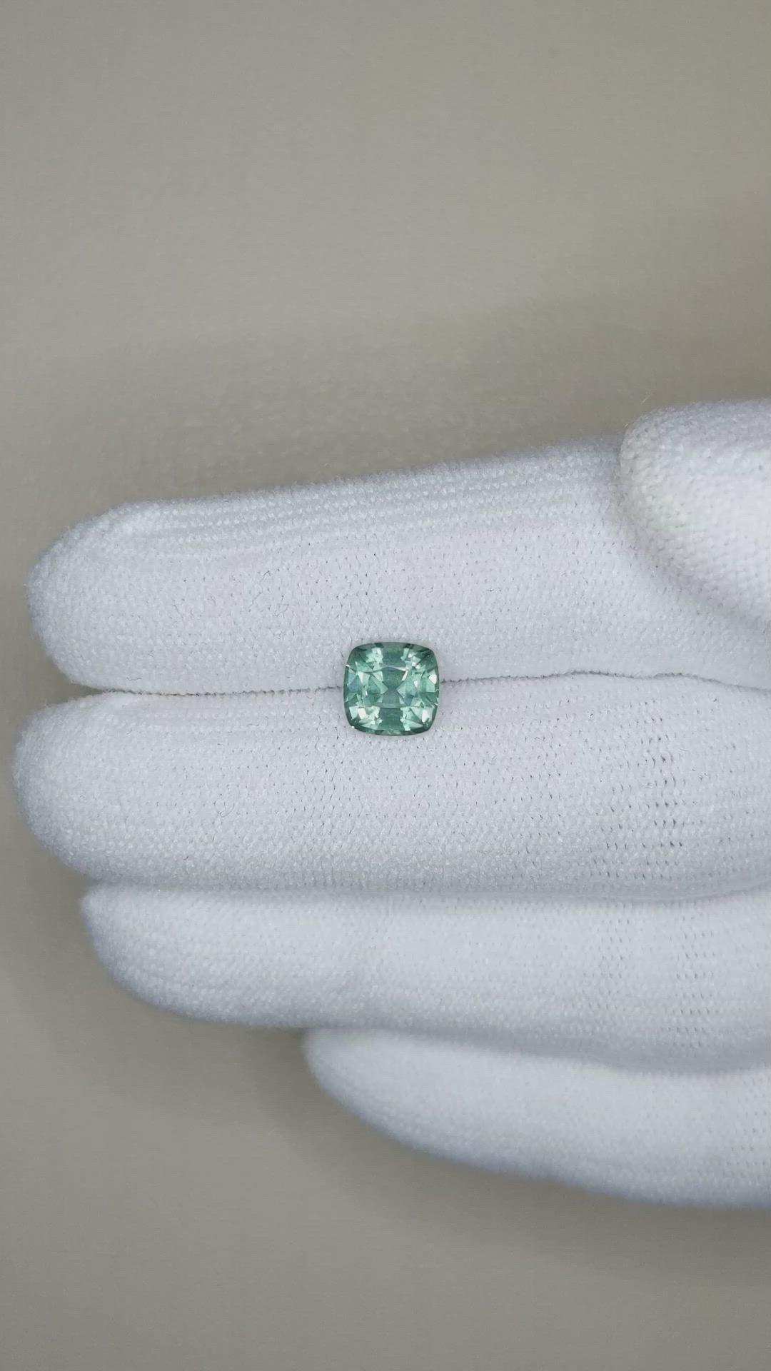 1.57 Ct. Greenish Blue Sapphire from Ceylon (Sri Lanka) Size Video