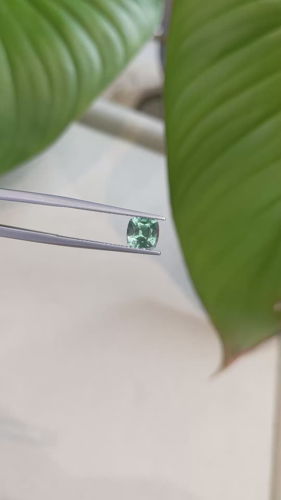 1.57 Ct. Greenish Blue Sapphire from Ceylon (Sri Lanka) Size Video