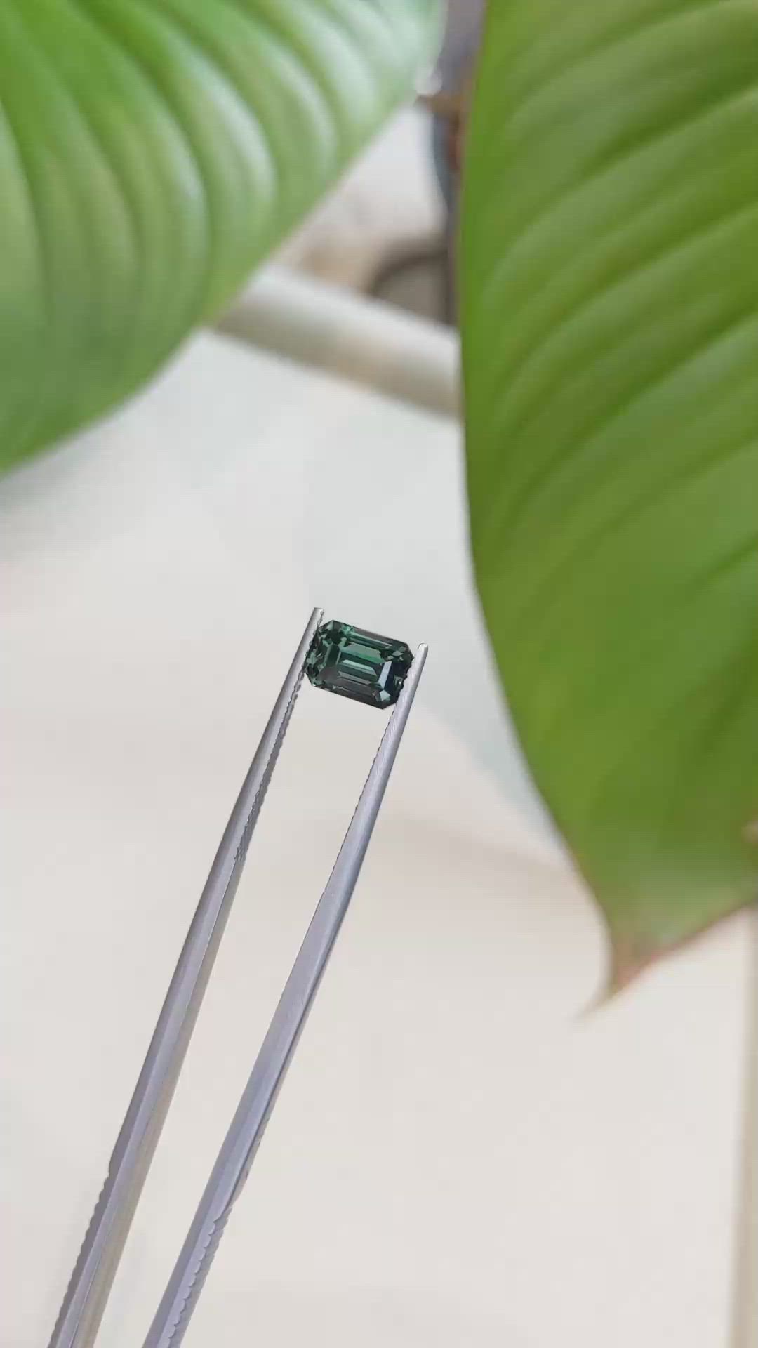 2.16 Ct. Bluish Green Sapphire from Ceylon (Sri Lanka) Size Video