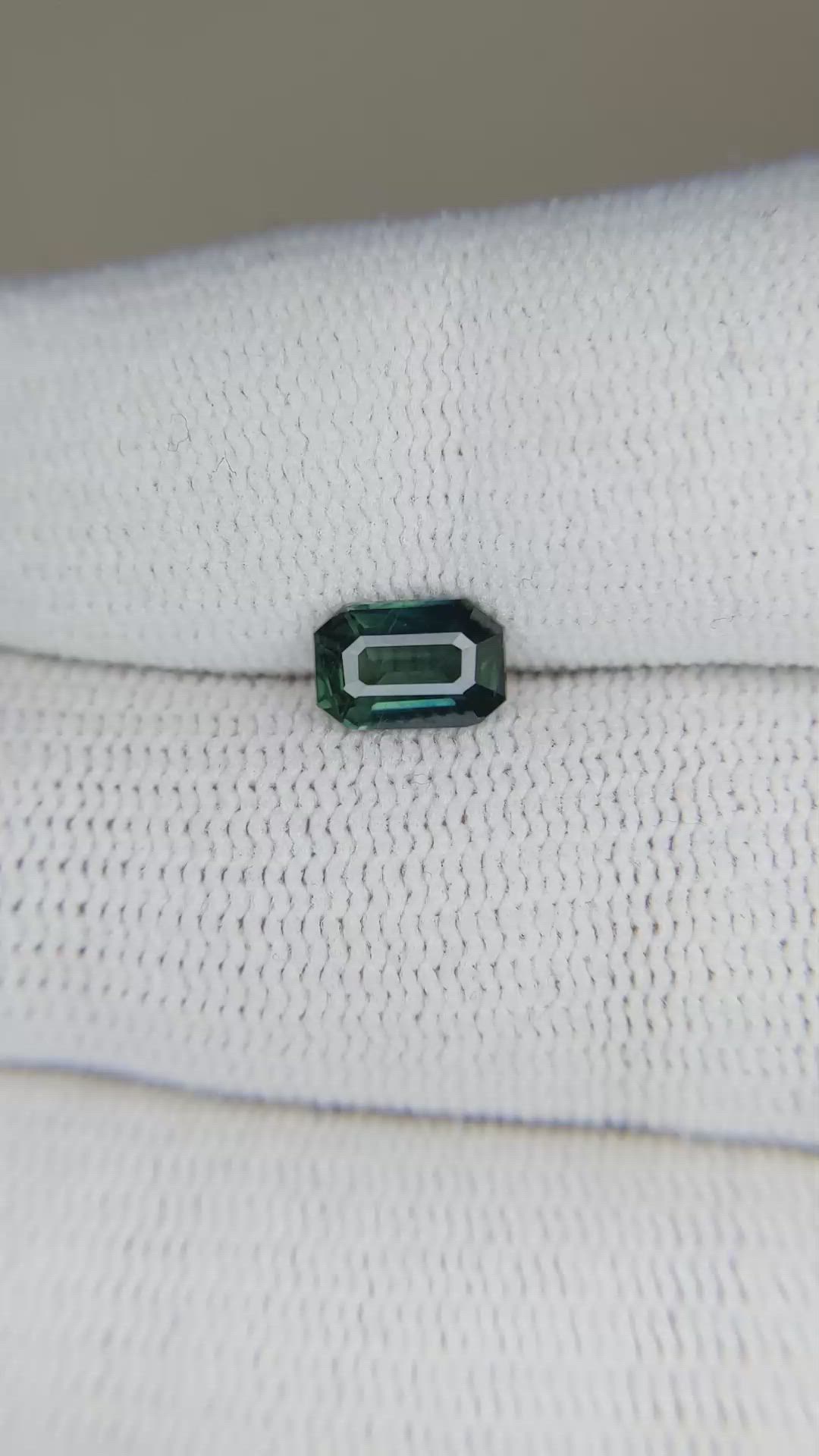 1.03 Ct. Bluish Green Sapphire from Ceylon (Sri Lanka) Size Video
