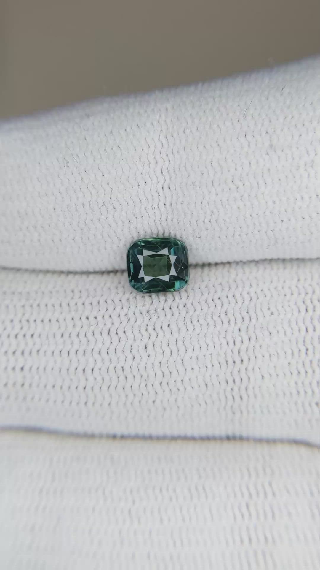 1.04 Ct. Bluish Green Sapphire from Ceylon (Sri Lanka) Size Video