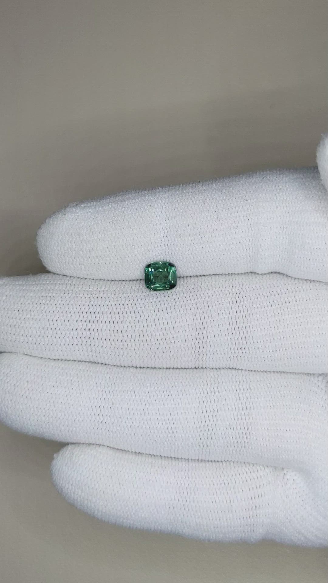 1.04 Ct. Bluish Green Sapphire from Ceylon (Sri Lanka) Size Video