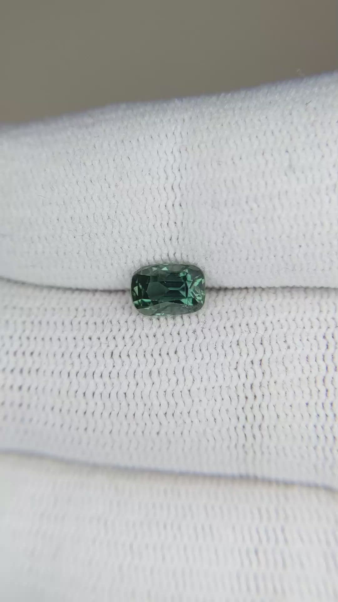 1.07 Ct. Bluish Green Sapphire from Ceylon (Sri Lanka) Size Video