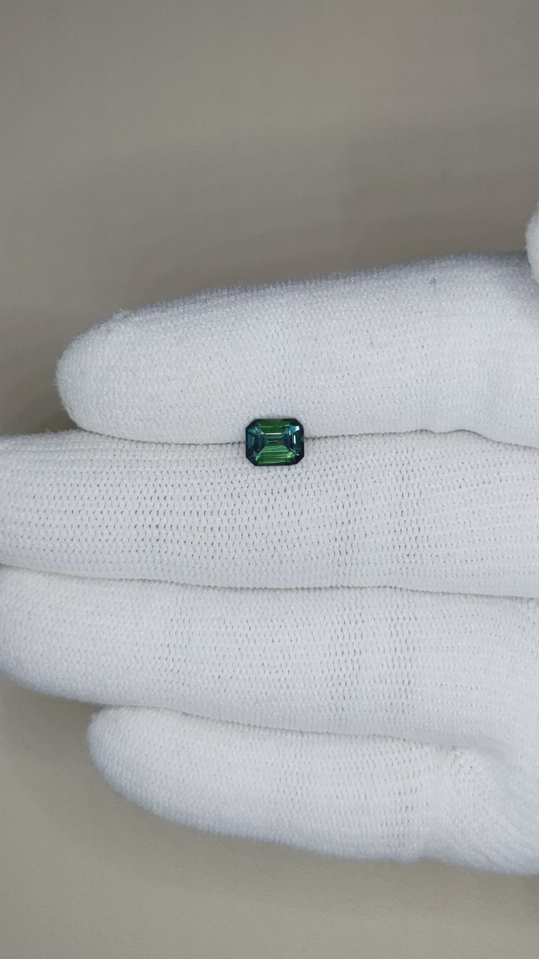 1.12 Ct. Bluish Green Sapphire from Ceylon (Sri Lanka) Size Video