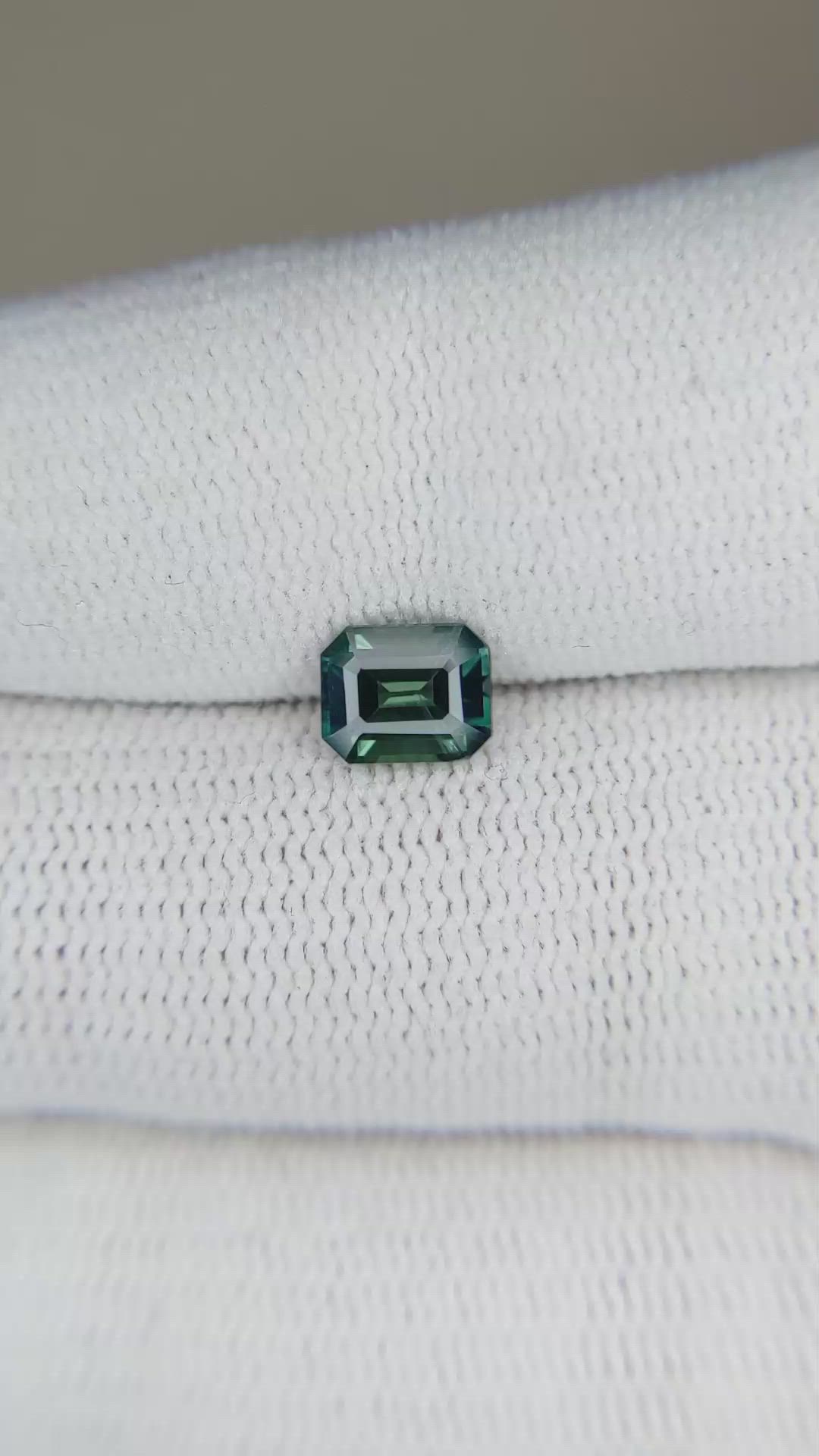1.12 Ct. Bluish Green Sapphire from Ceylon (Sri Lanka) Size Video