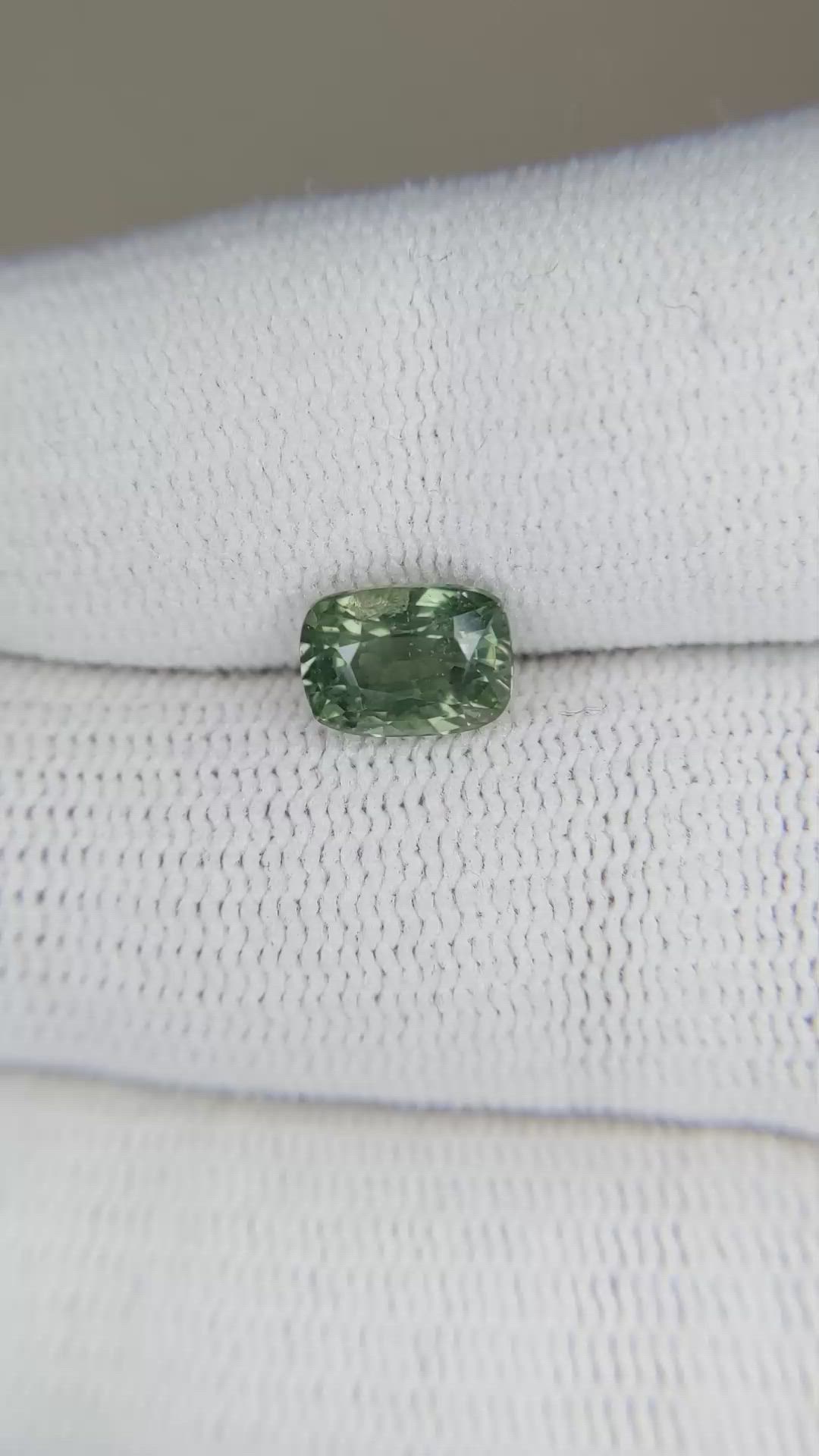 2.03 Ct. Green Sapphire from Ceylon (Sri Lanka) Size Video