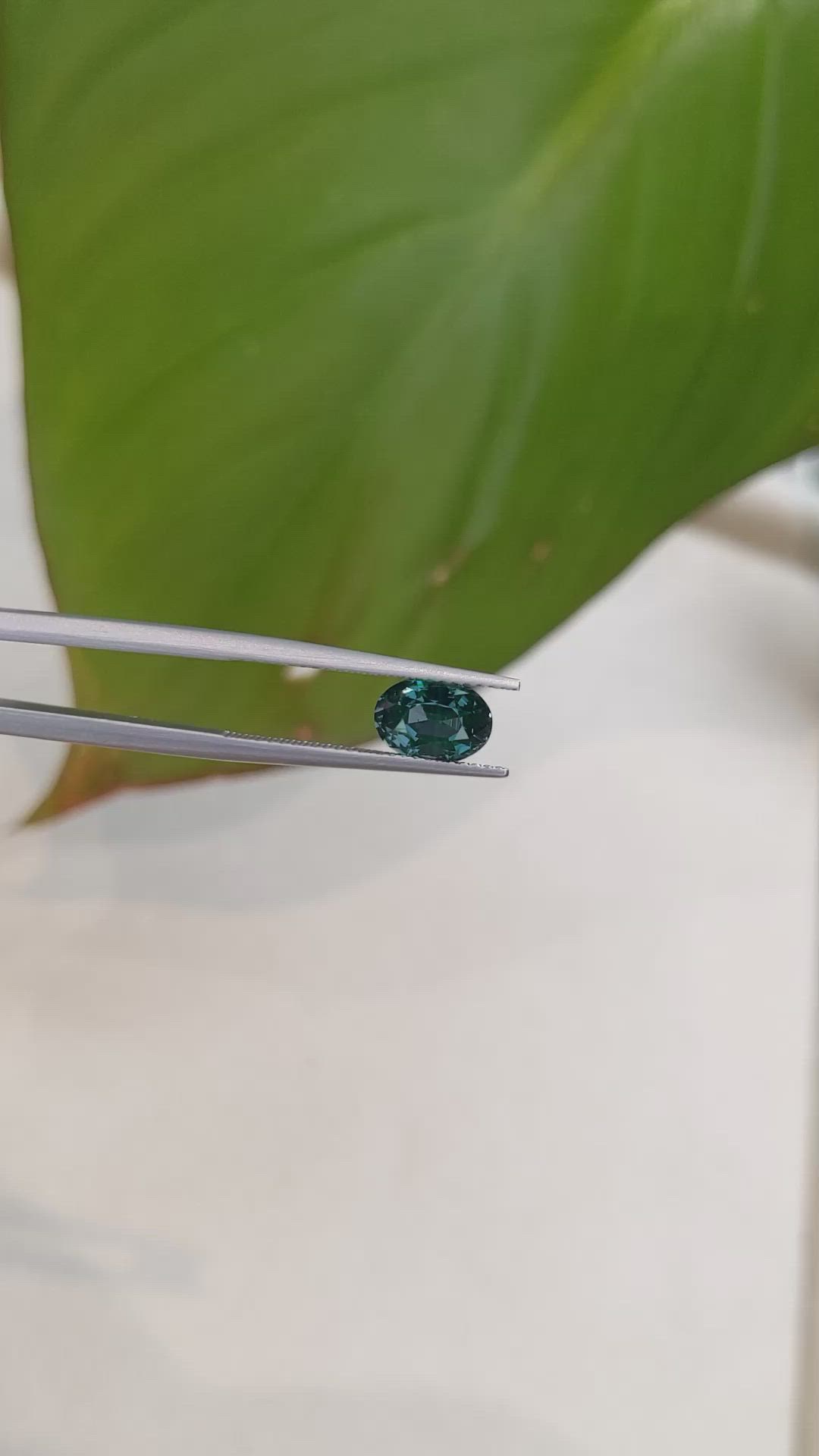 1.88 Ct. Greenish Blue Sapphire from Ceylon (Sri Lanka) Size Video