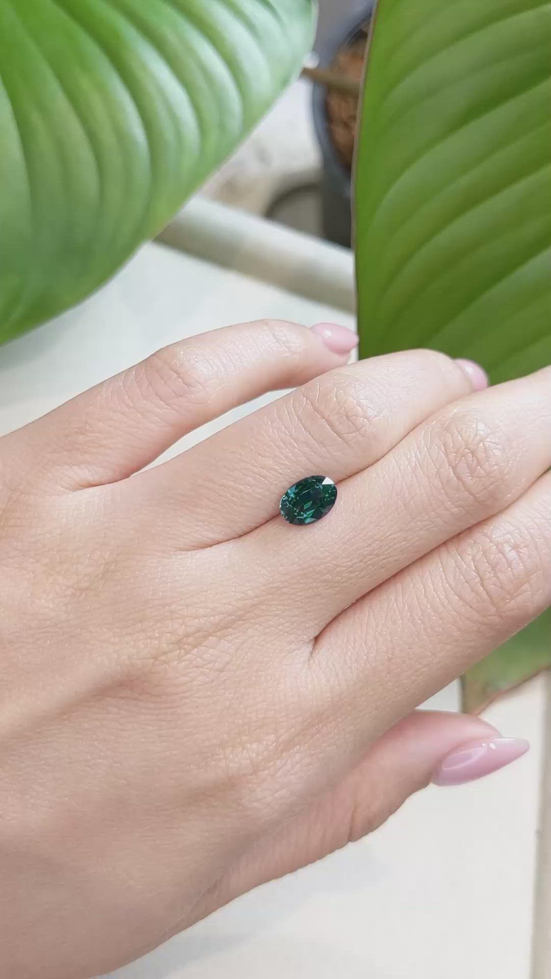 1.88 Ct. Greenish Blue Sapphire from Ceylon (Sri Lanka) Size Video