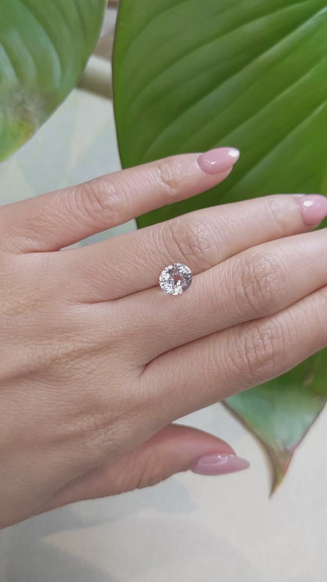 1.74 Ct. Peach Sapphire from Ceylon (Sri Lanka) Size Video
