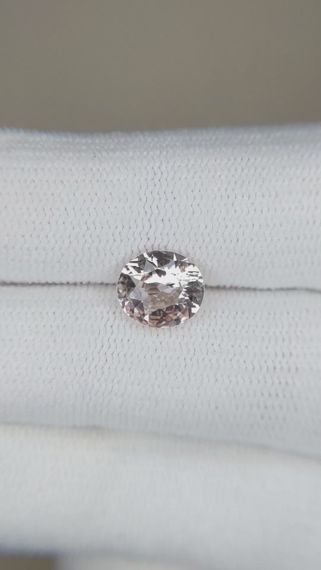 1.74 Ct. Peach Sapphire from Ceylon (Sri Lanka) Size Video