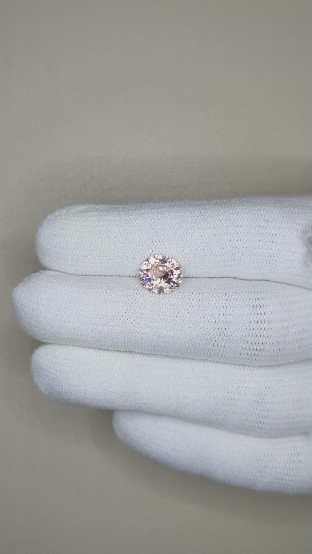 1.74 Ct. Peach Sapphire from Ceylon (Sri Lanka) Size Video