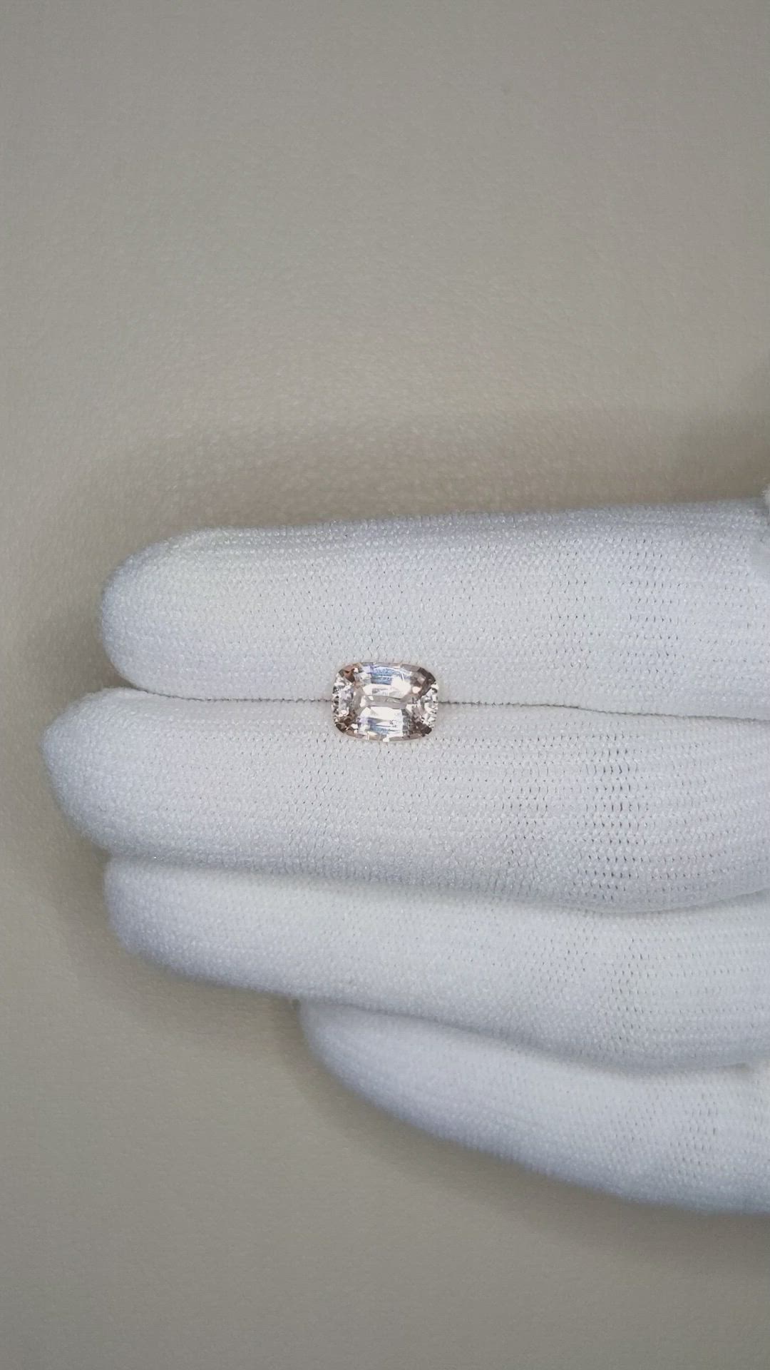 1.81 Ct. Peach Sapphire from Ceylon (Sri Lanka) Size Video