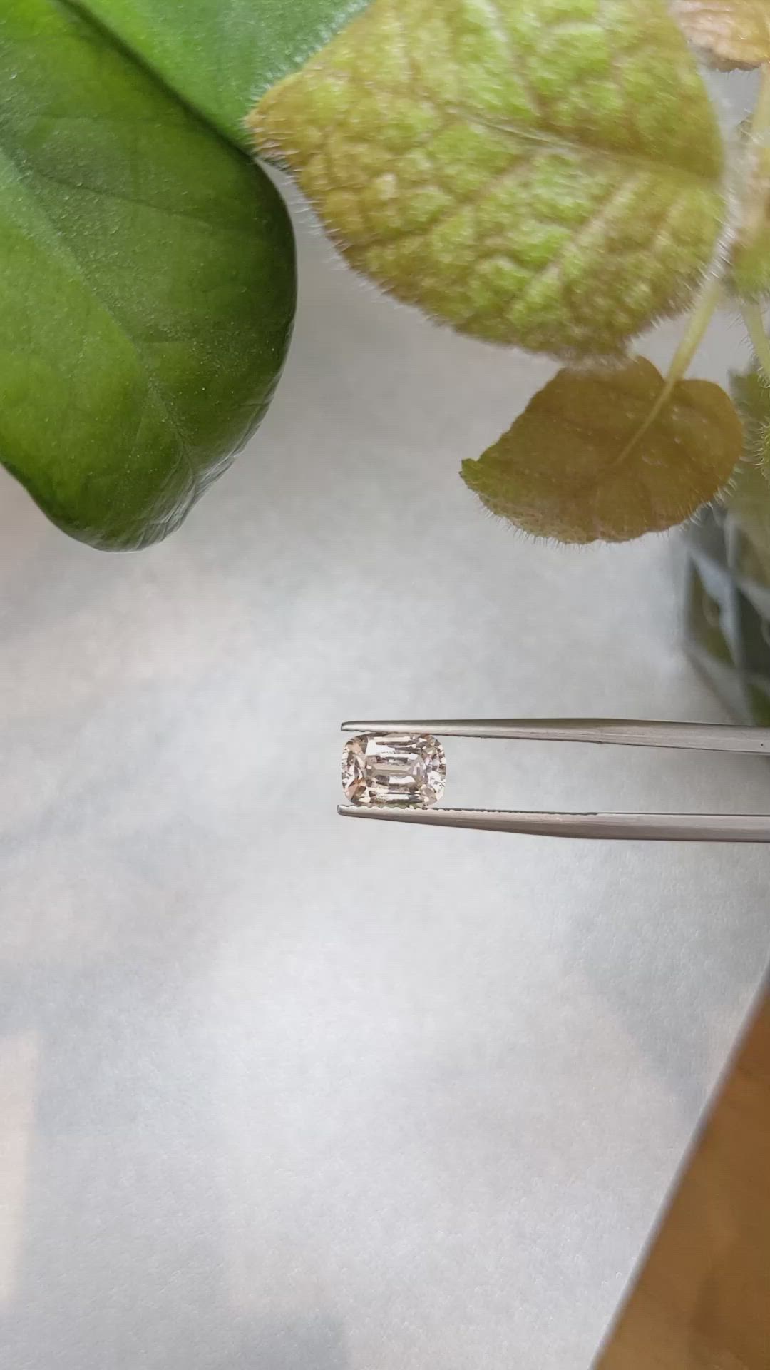 1.81 Ct. Peach Sapphire from Ceylon (Sri Lanka) Size Video