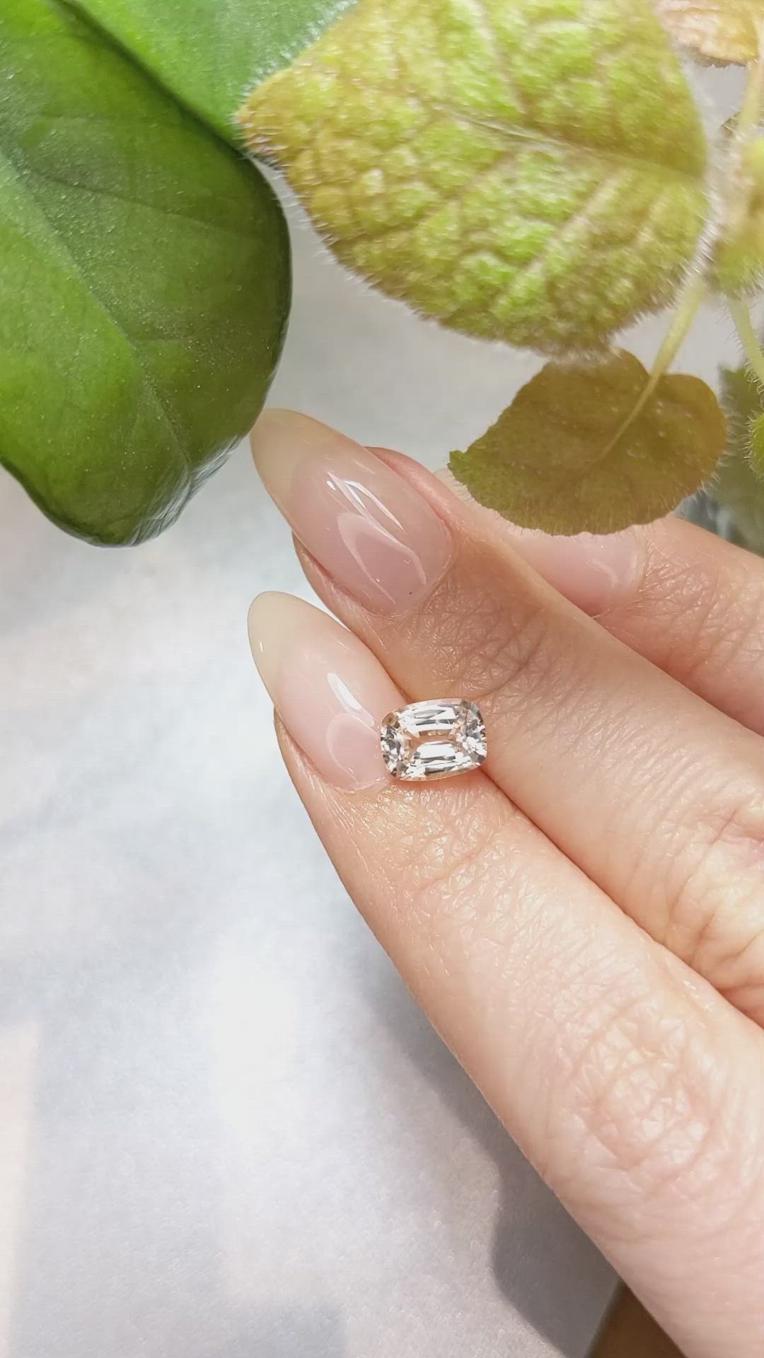 1.81 Ct. Peach Sapphire from Ceylon (Sri Lanka) Size Video