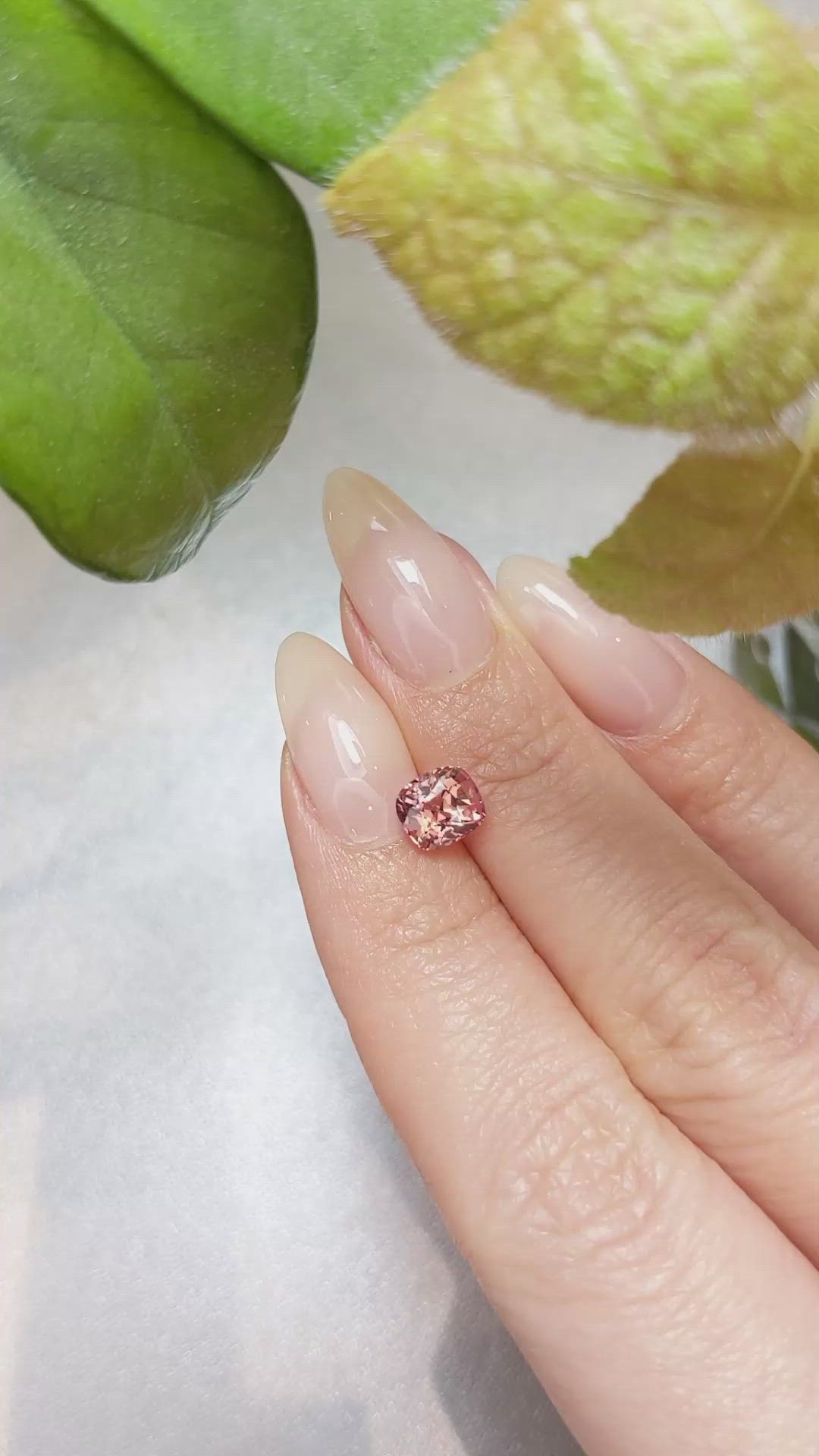 1.65 Ct. Padparadscha Sapphire from Ceylon (Sri Lanka) Size Video