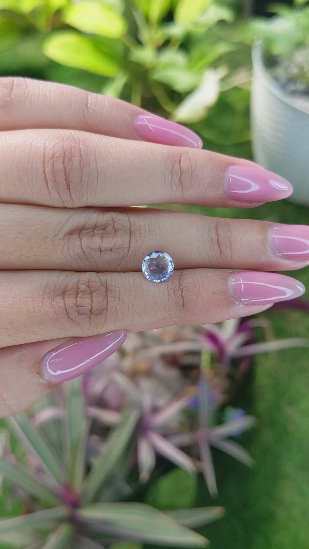 1.59 Ct. Bi Color Sapphire from Ceylon (Sri Lanka) Size Video