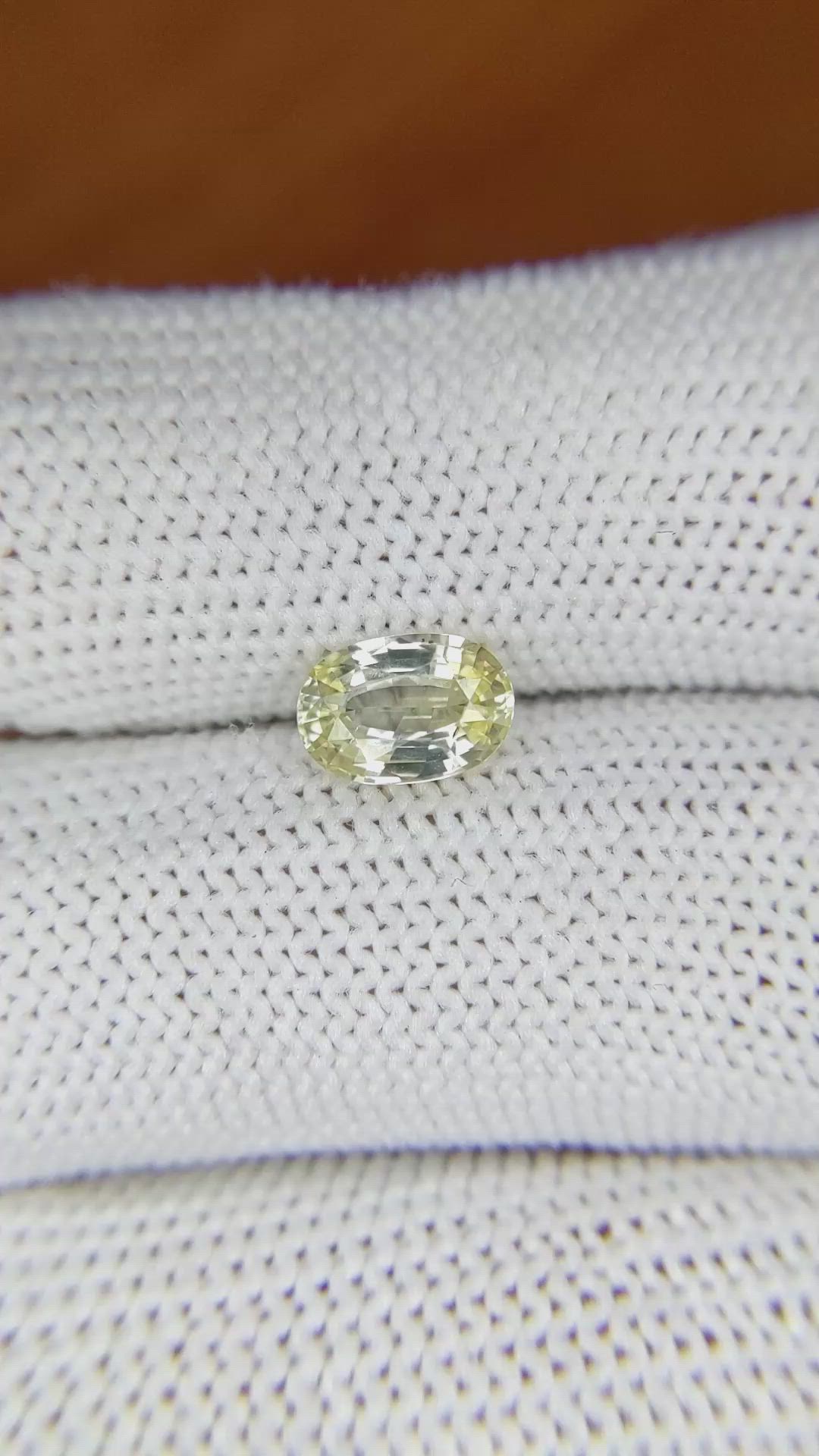 1.25 Ct. Yellow Sapphire from Ceylon (Sri Lanka) Size Video