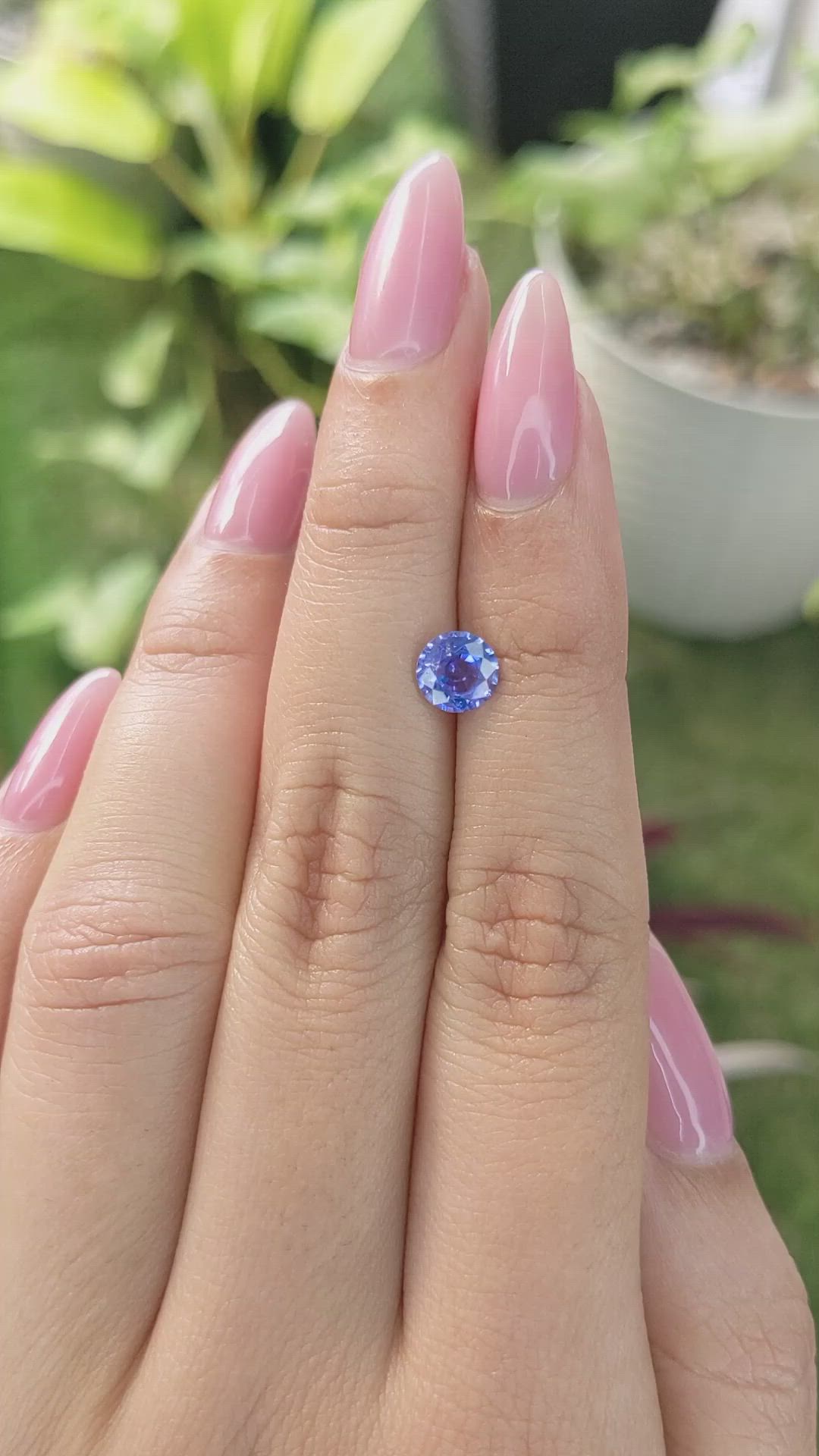 1.03 Ct. Blue Sapphire from Ceylon (Sri Lanka) Size Video
