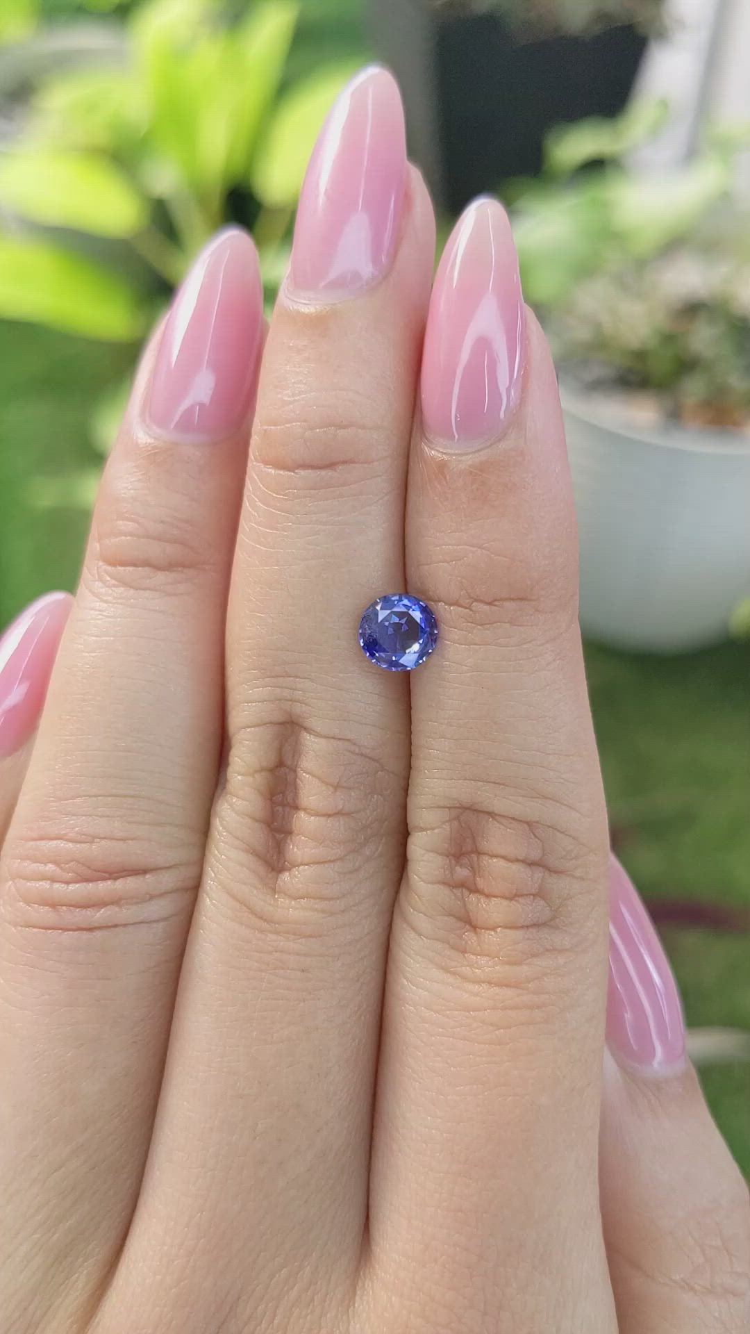 0.94 Ct. Blue Sapphire from Ceylon (Sri Lanka) Size Video