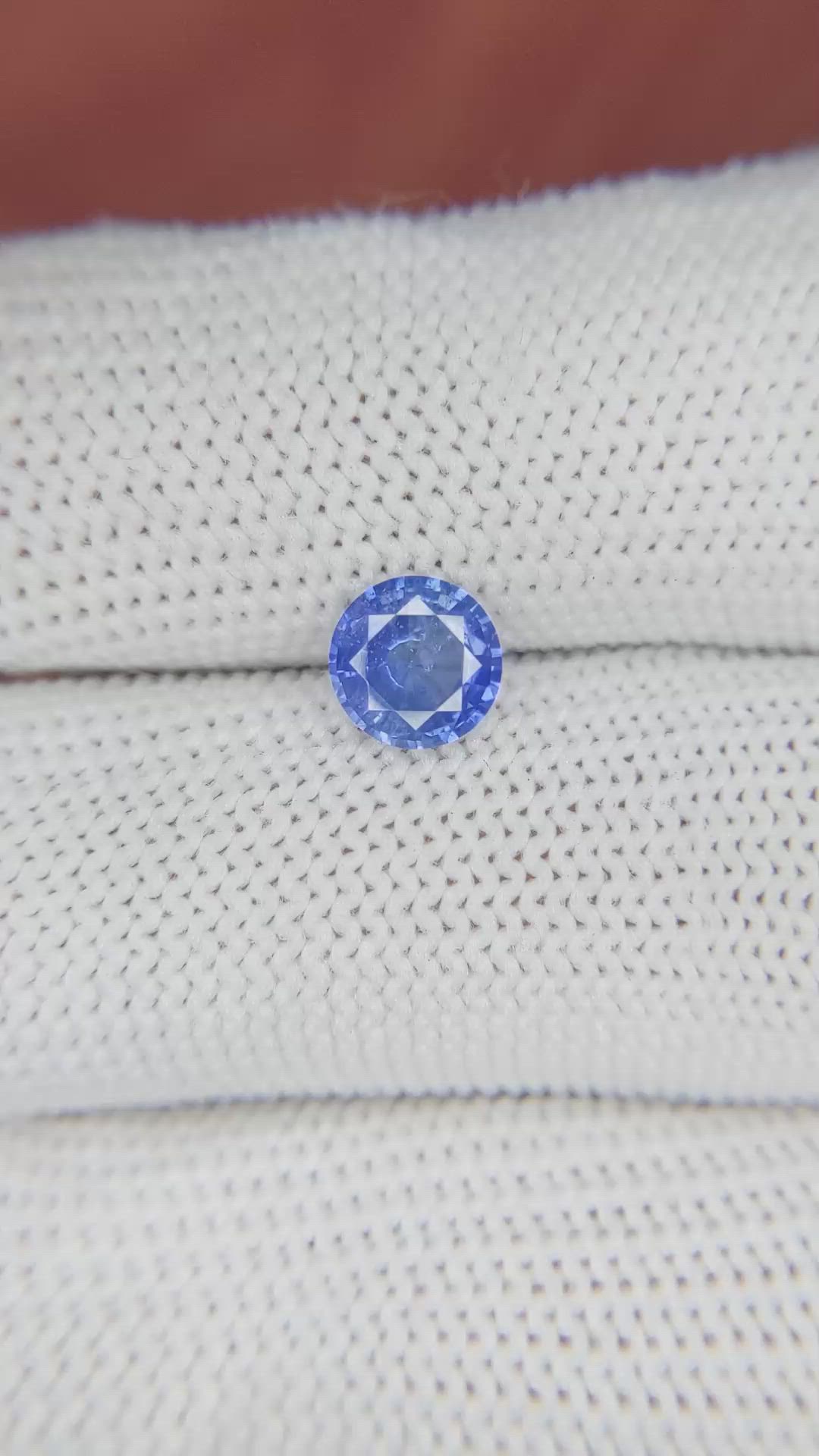 0.99 Ct. Blue Sapphire from Ceylon (Sri Lanka) Size Video