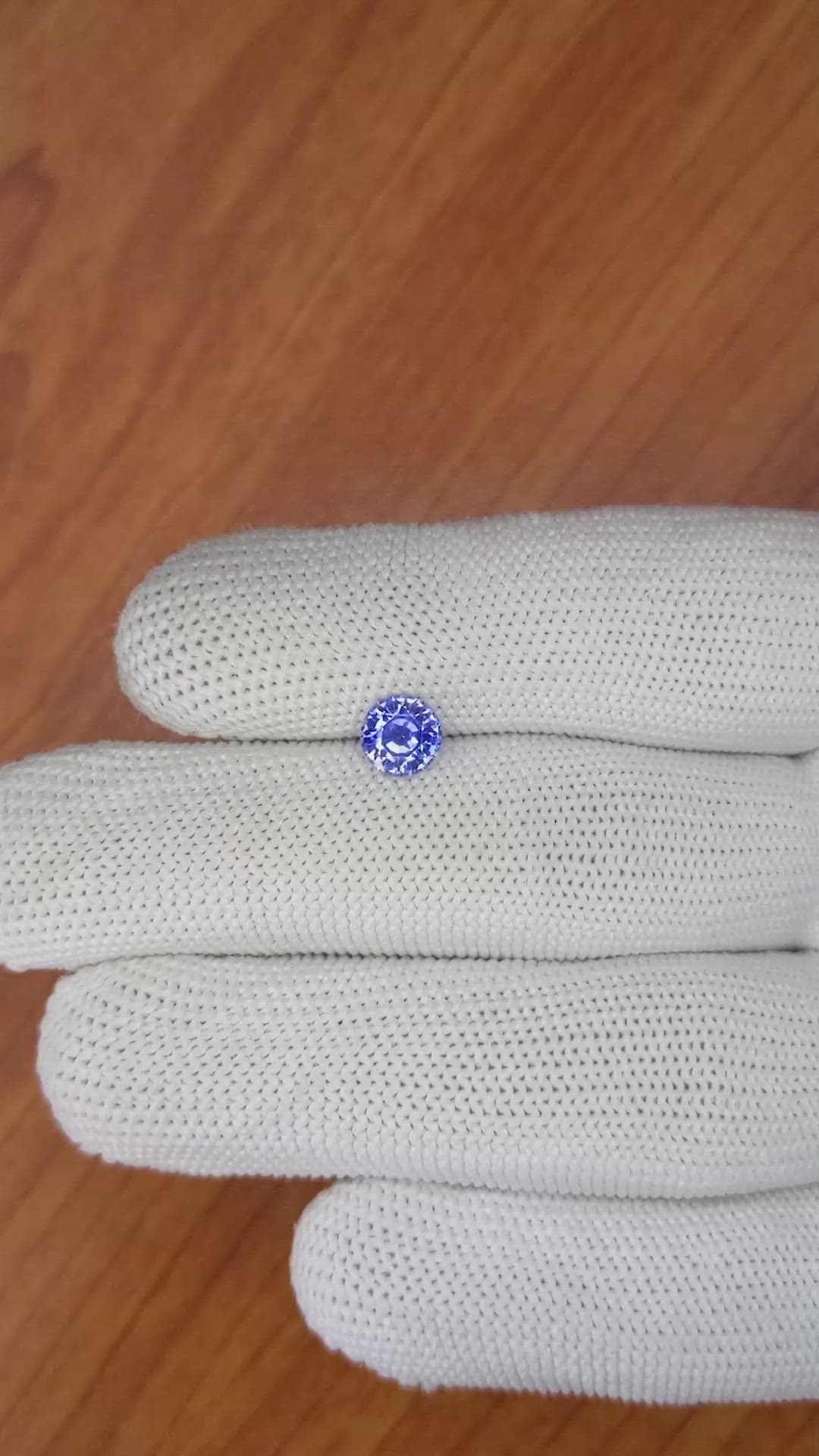 1.09 Ct. Blue Sapphire from Ceylon (Sri Lanka) Size Video