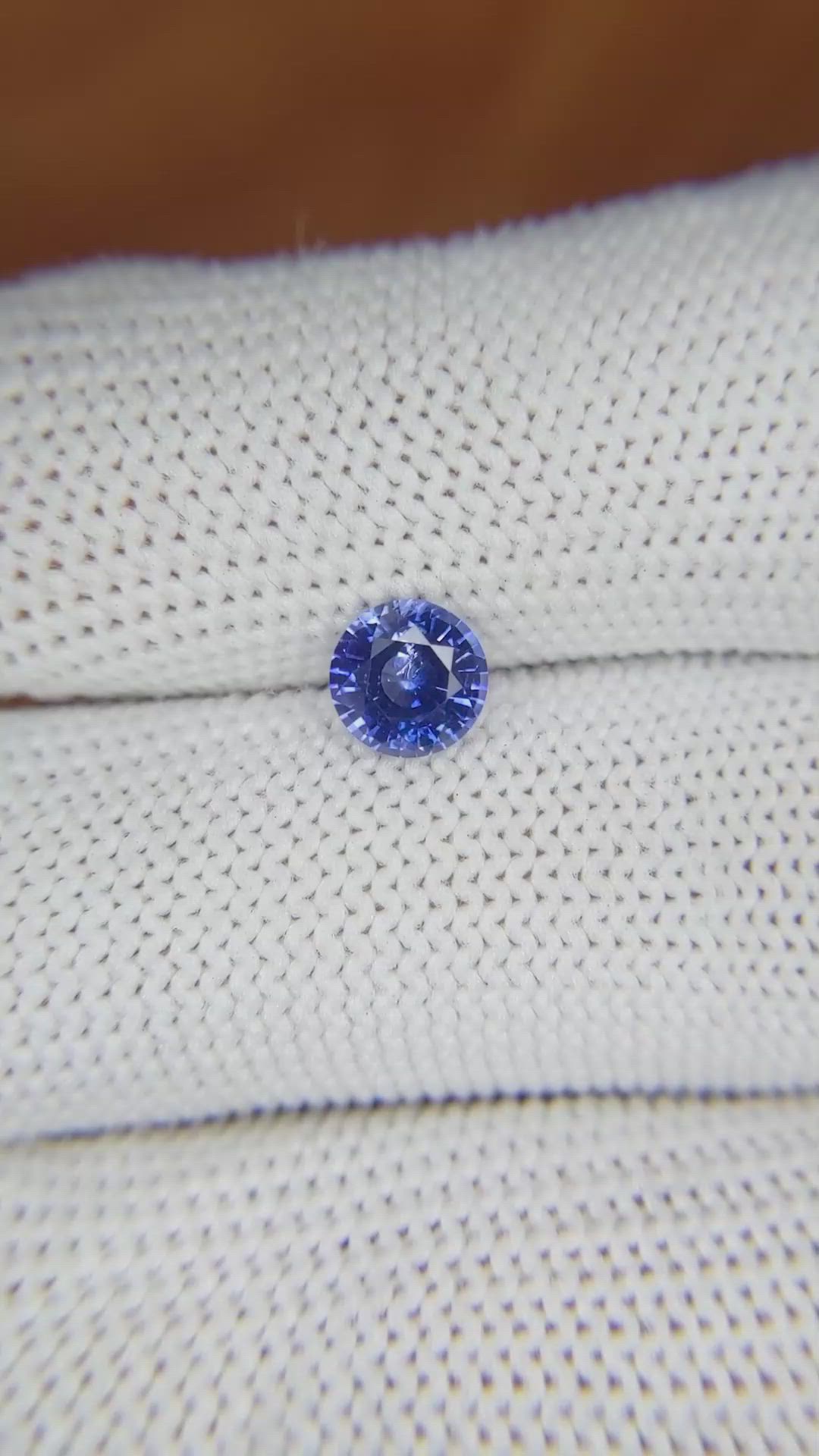 0.92 Ct. Blue Sapphire from Ceylon (Sri Lanka) Size Video