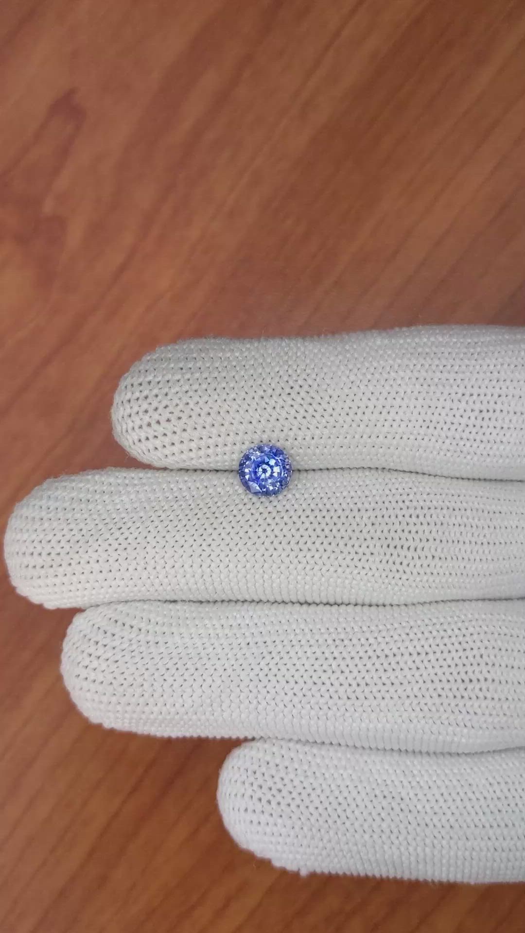 1.23 Ct. Blue Sapphire from Ceylon (Sri Lanka) Size Video