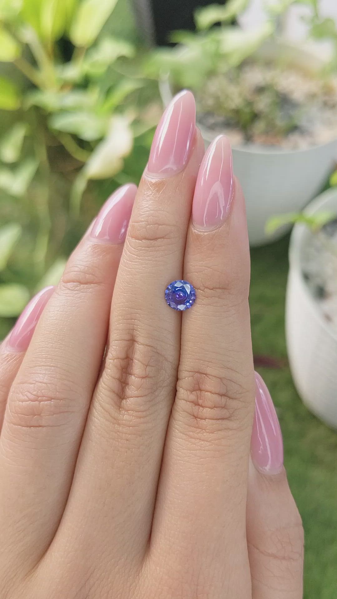 0.80 Ct. Blue Sapphire from Ceylon (Sri Lanka) Size Video