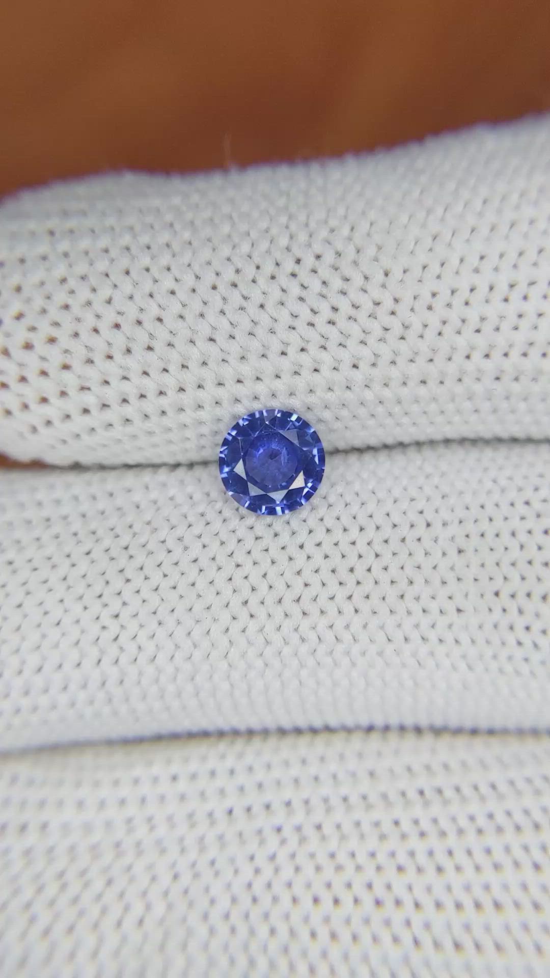 0.80 Ct. Blue Sapphire from Ceylon (Sri Lanka) Size Video