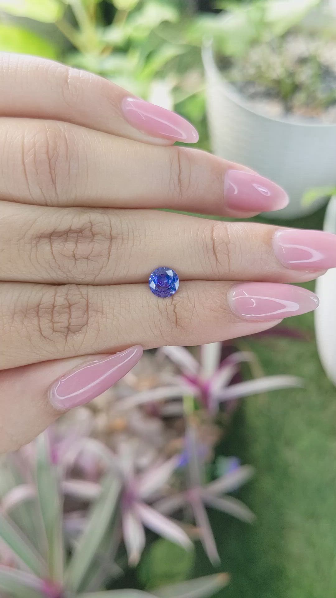 0.80 Ct. Blue Sapphire from Ceylon (Sri Lanka) Size Video