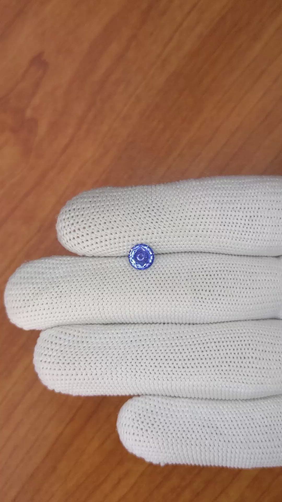 0.80 Ct. Blue Sapphire from Ceylon (Sri Lanka) Size Video