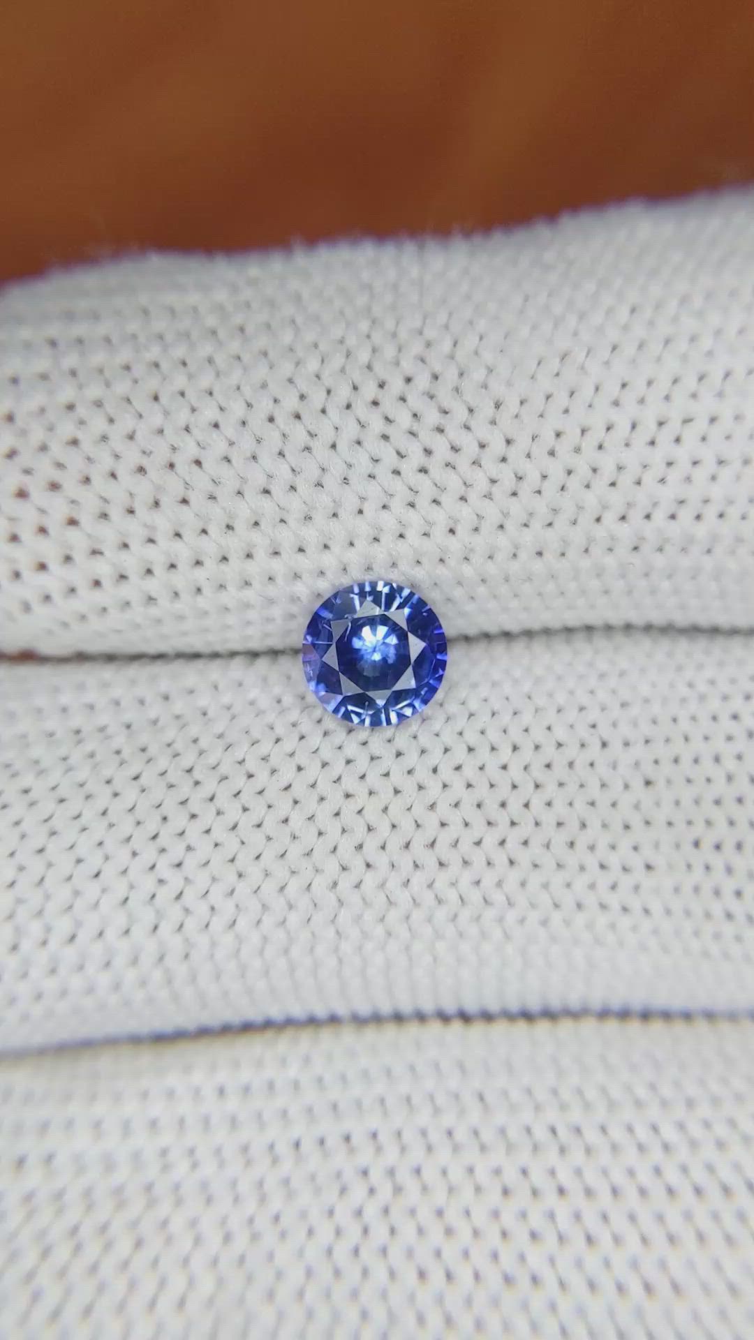 0.88 Ct. Blue Sapphire from Ceylon (Sri Lanka) Size Video