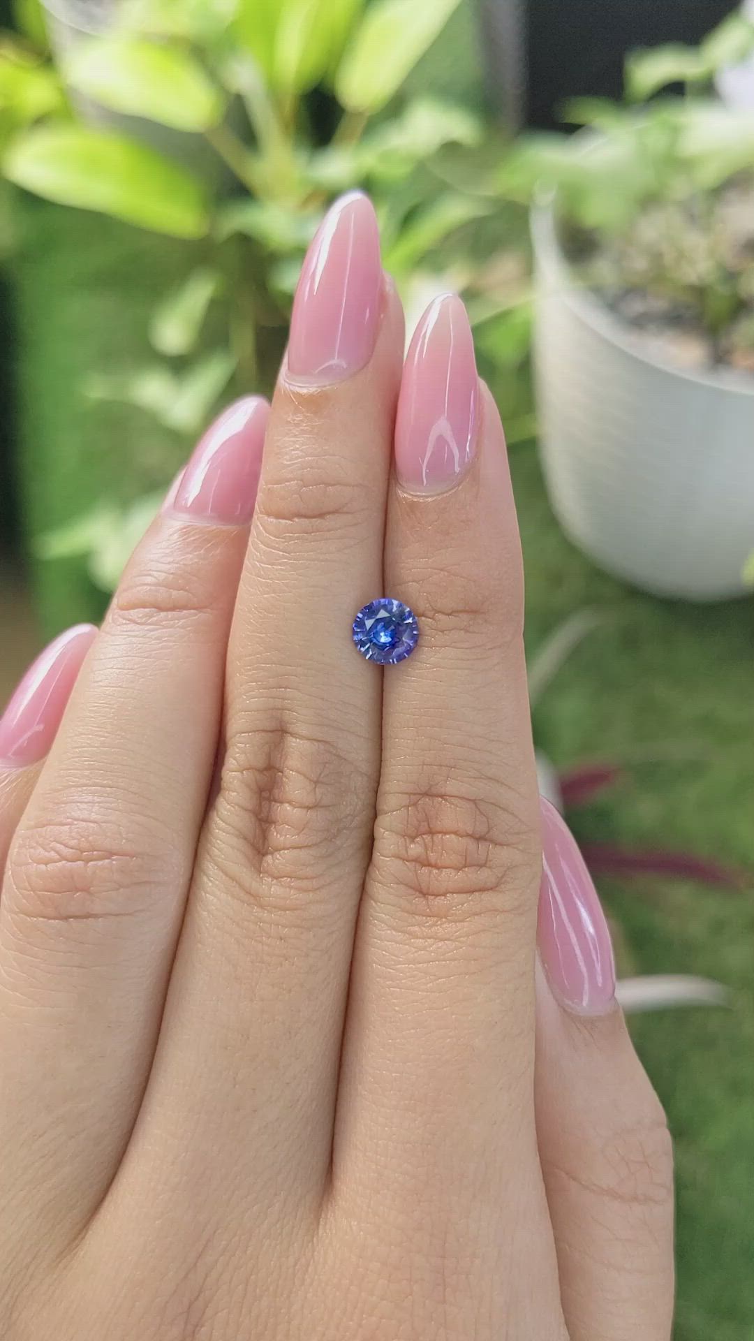 0.88 Ct. Blue Sapphire from Ceylon (Sri Lanka) Size Video