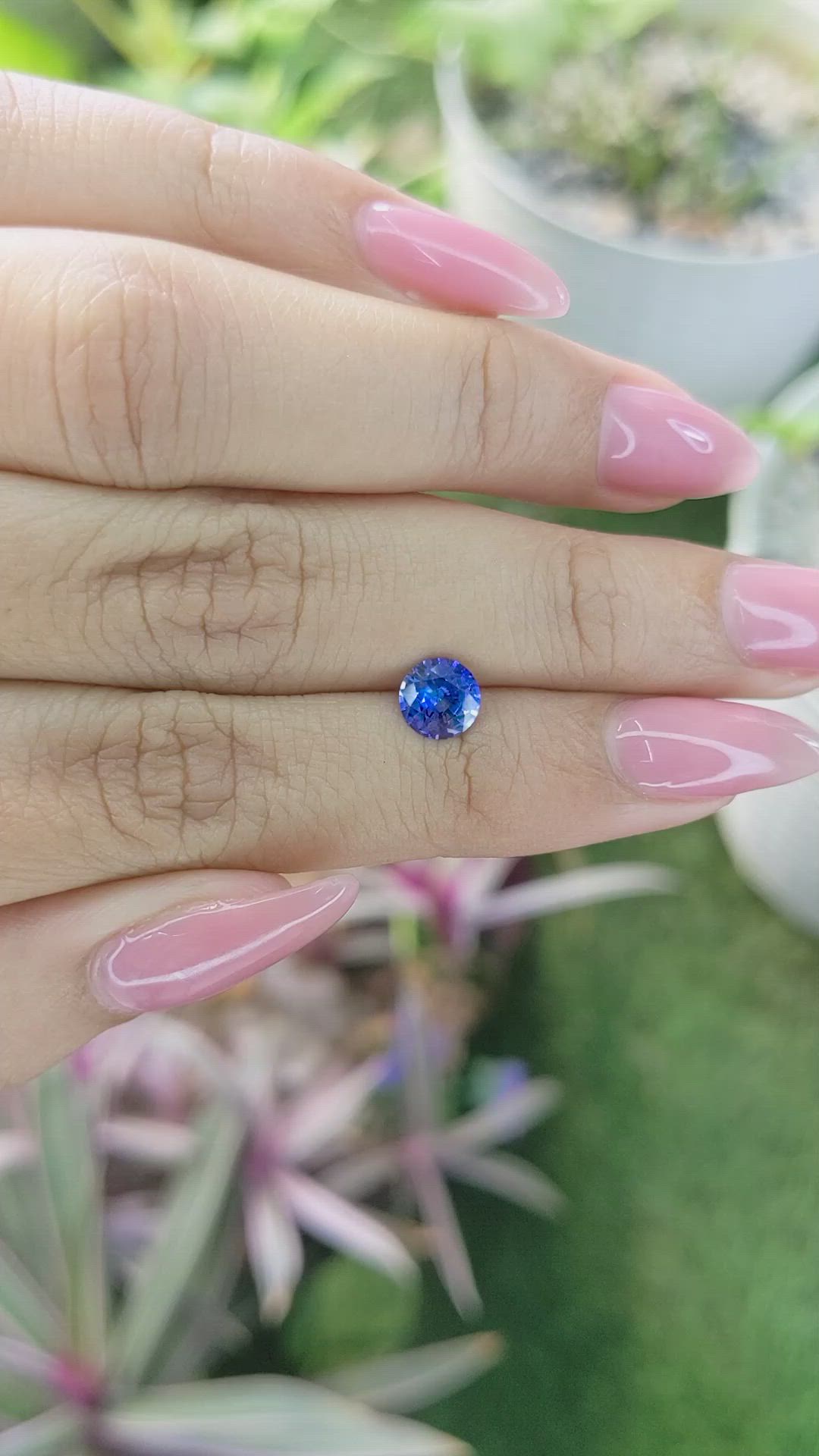 0.88 Ct. Blue Sapphire from Ceylon (Sri Lanka) Size Video