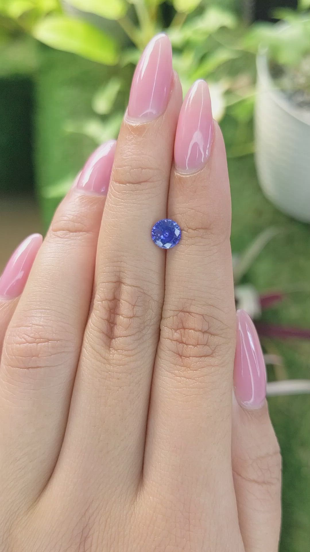 0.88 Ct. Blue Sapphire from Ceylon (Sri Lanka) Size Video