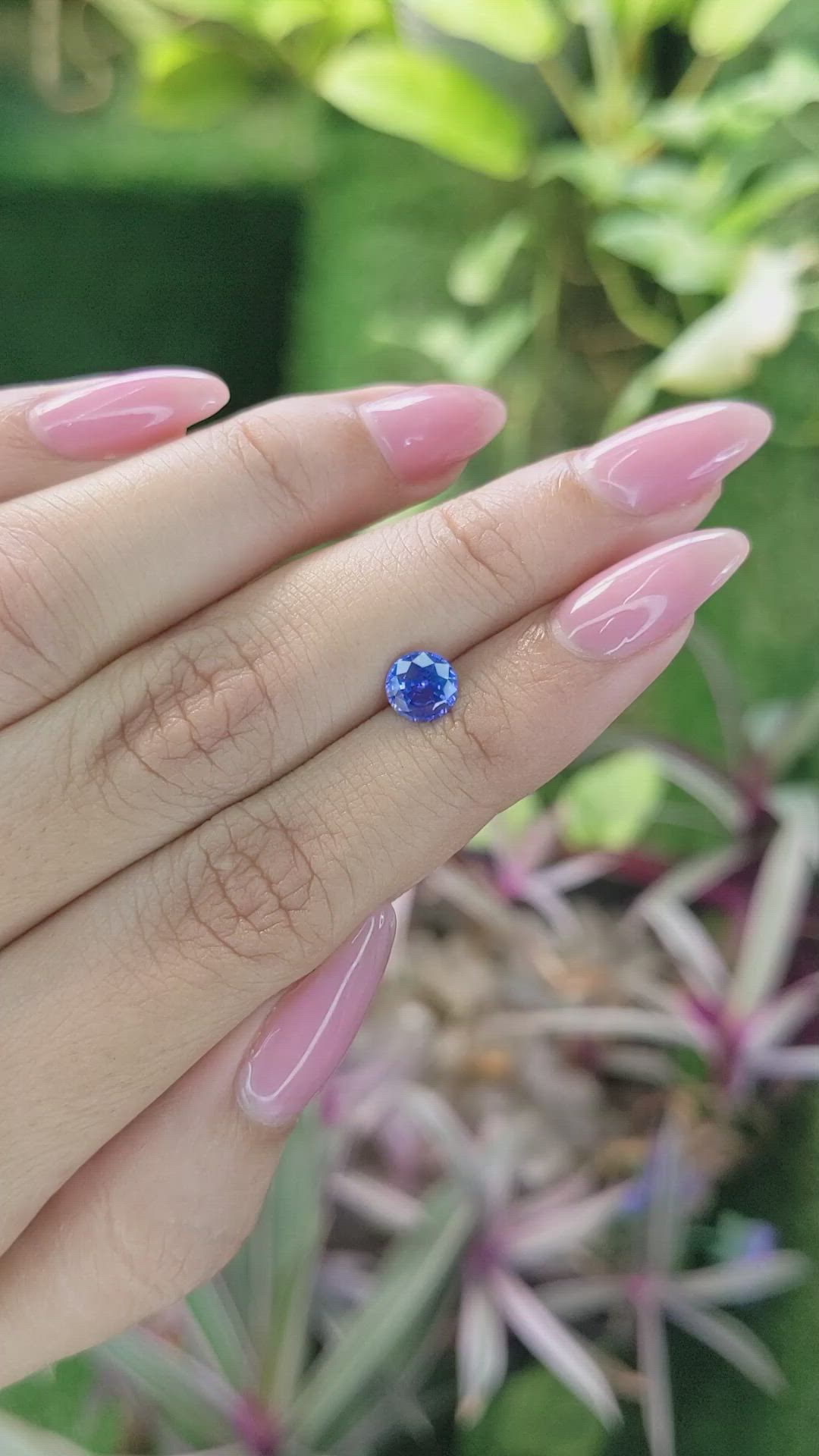 0.88 Ct. Blue Sapphire from Ceylon (Sri Lanka) Size Video