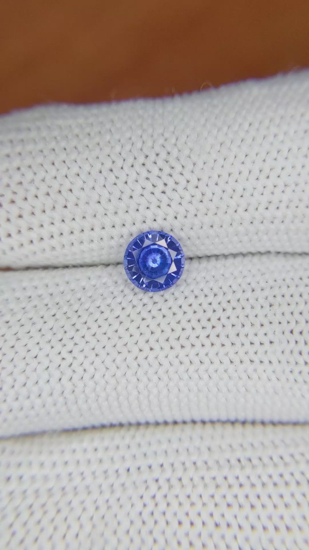 0.88 Ct. Blue Sapphire from Ceylon (Sri Lanka) Size Video