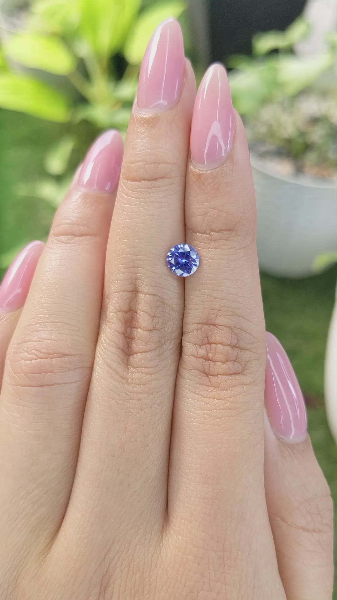 0.97 Ct. Blue Sapphire from Ceylon (Sri Lanka) Size Video