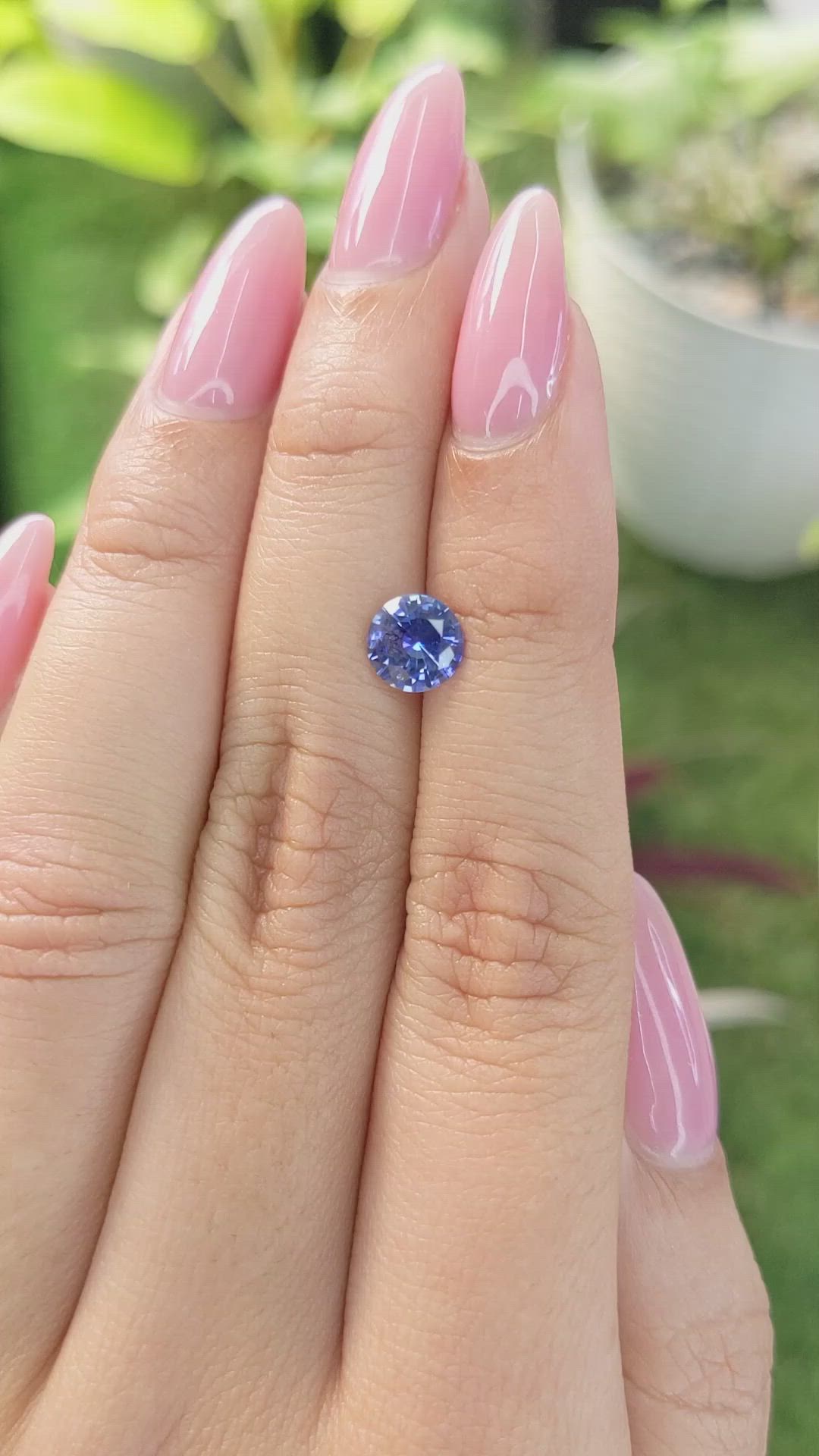 1.24 Ct. Blue Sapphire from Ceylon (Sri Lanka) Size Video